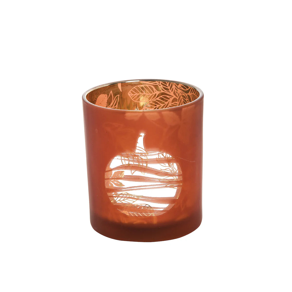 Pumpkin Glass Votive Holder