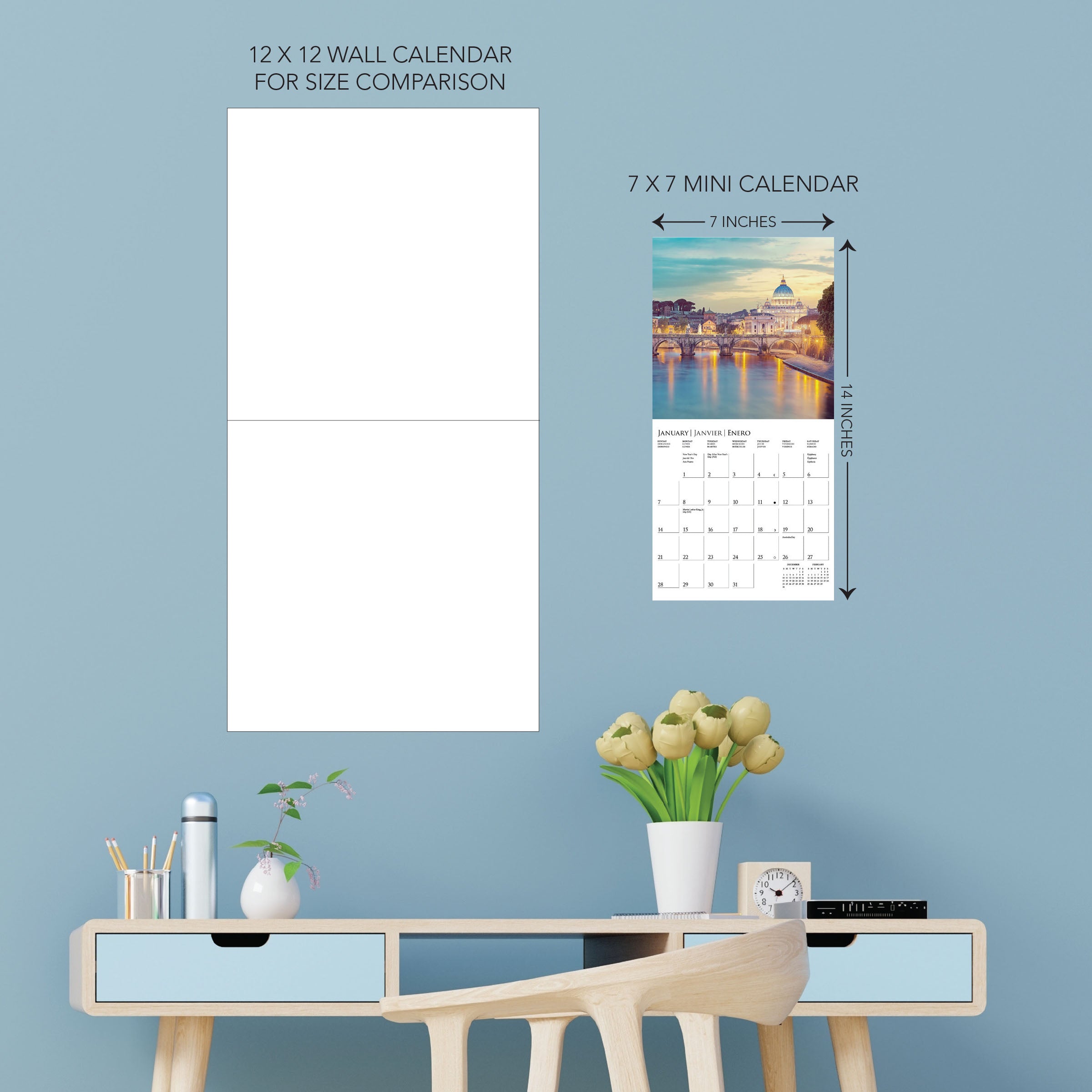 Italia 2024 Mini Wall Calendar    