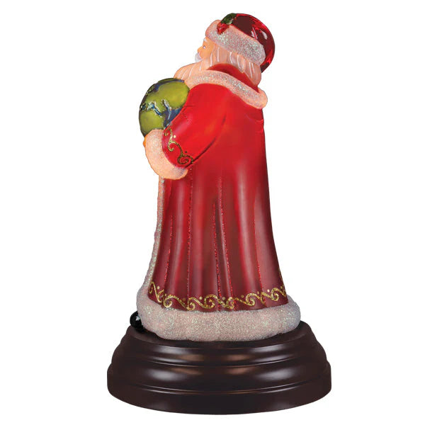 Old World Christmas World Peace Santa Light Up Figurine