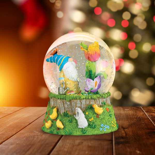 Spring Garden Gnome Waterglobe by Old World Christmas