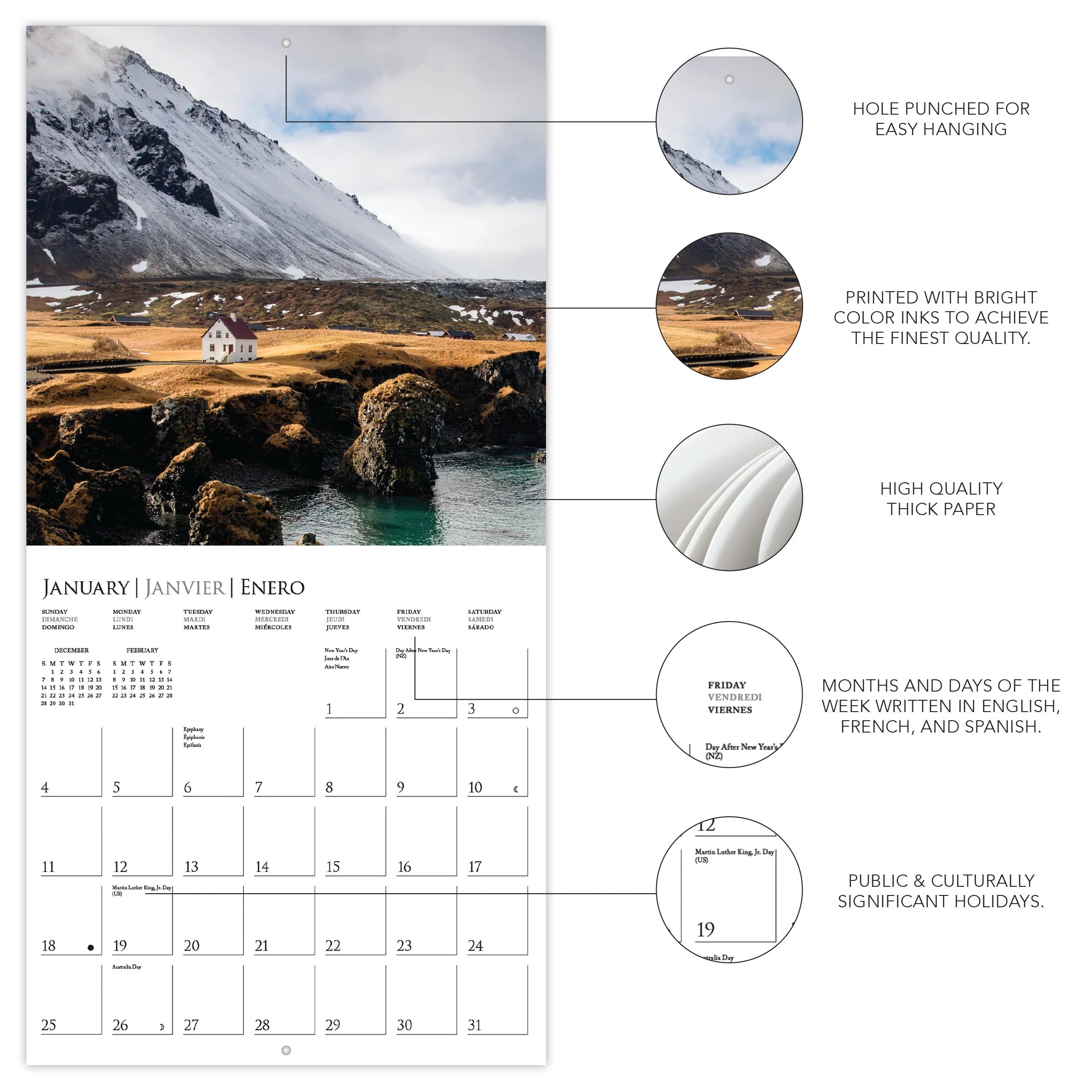 Unforgettable Destinations 2026 Wall Calendar