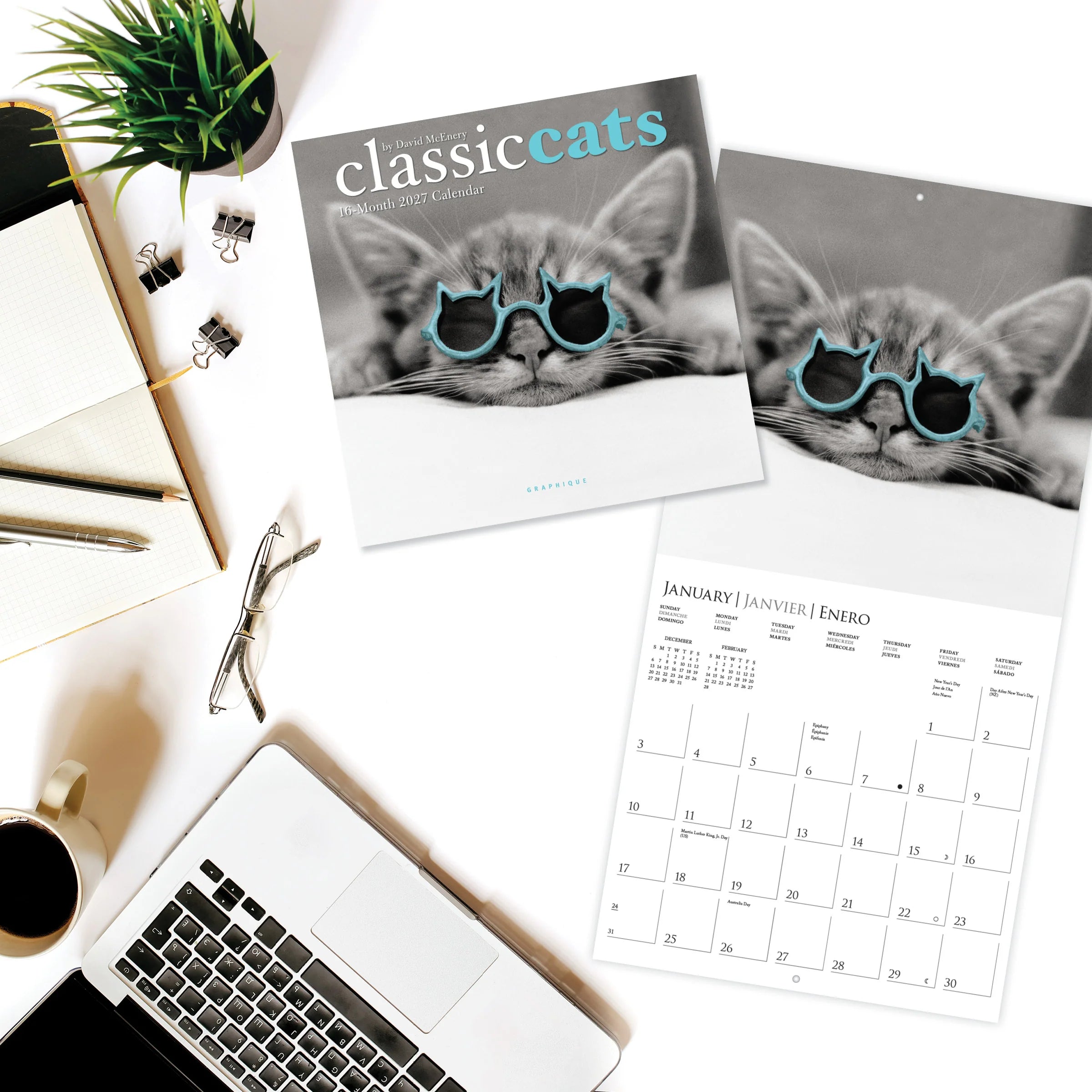 GRPH Classic Cats 2027 Mini Wall Calendar