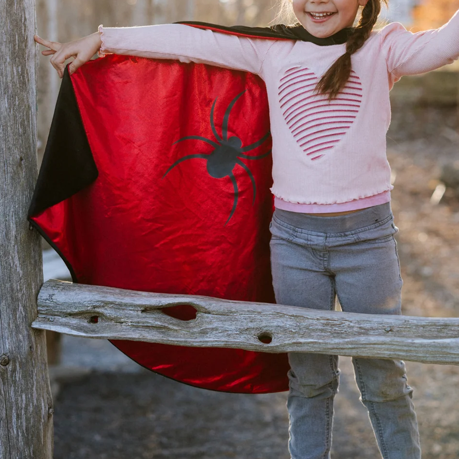 CE Reversible Spider/Bat Flowing Cape - Size 5-6