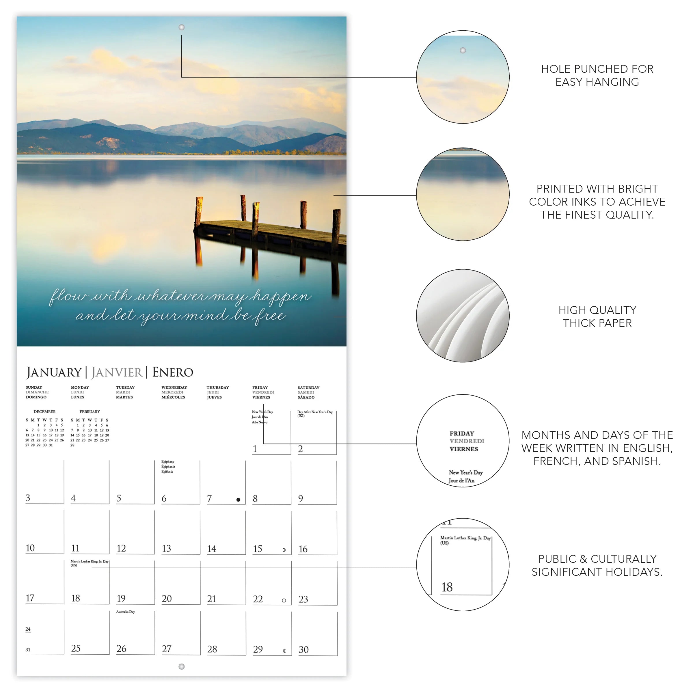 GRPH Serenity 2027 Wall Calendar