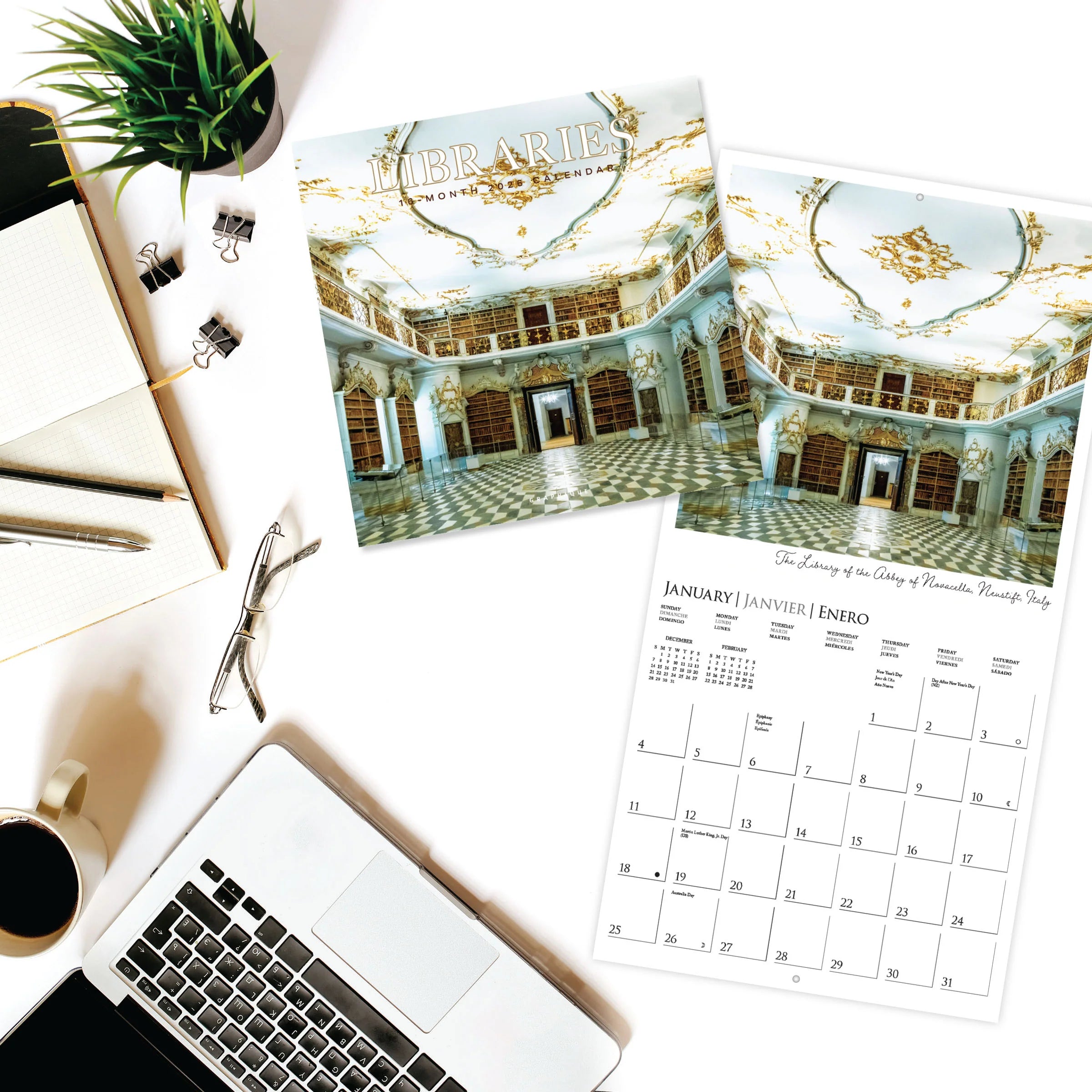 Libraries 2026 Wall Calendar