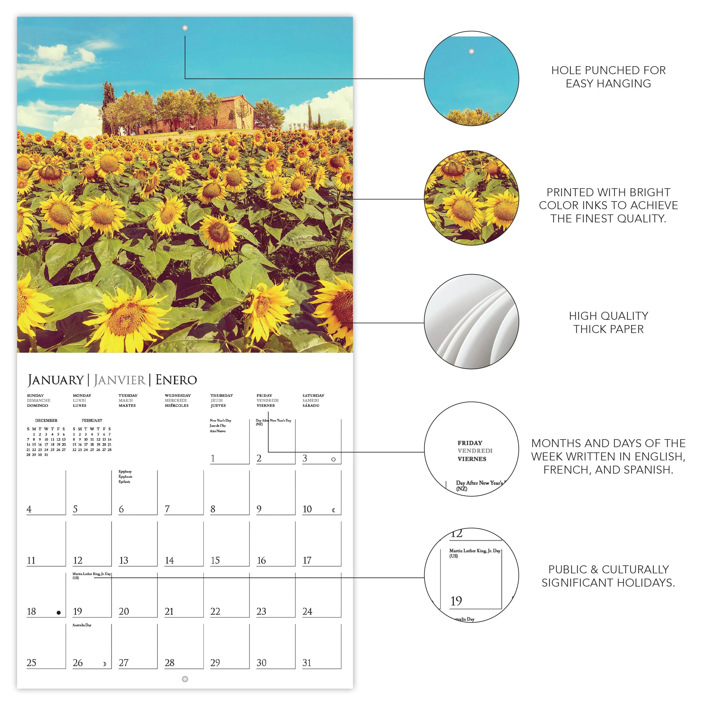 Tuscany 2026 Wall Calendar