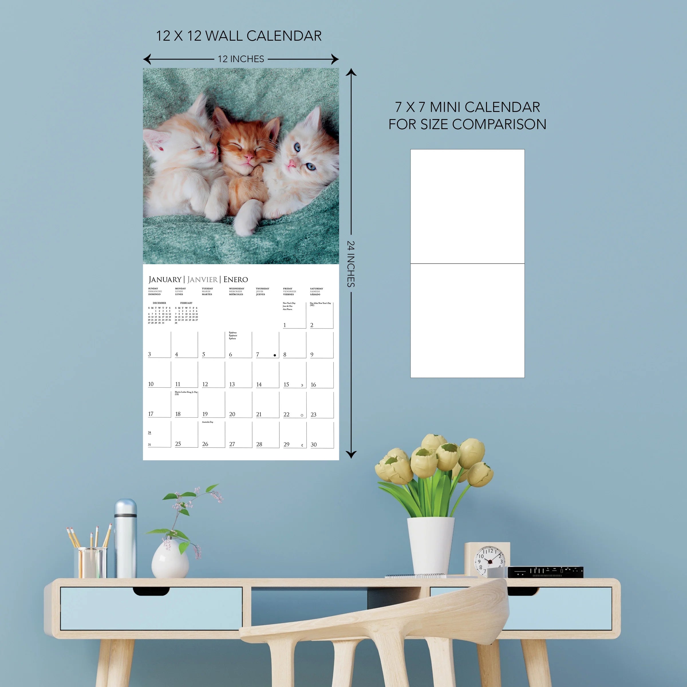 GRPH Cute Kittens 2027 Wall Calendar