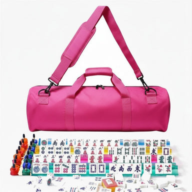 American Style Mahjong in Pink Canvas Carry Case