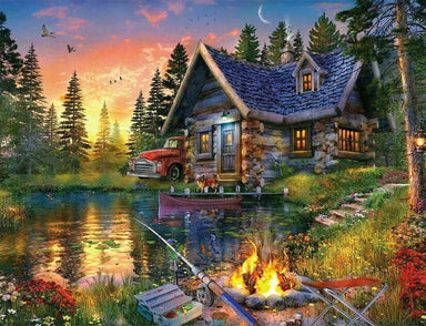 SPRGBK Sun Kissed Cabin 500 piece puzzle