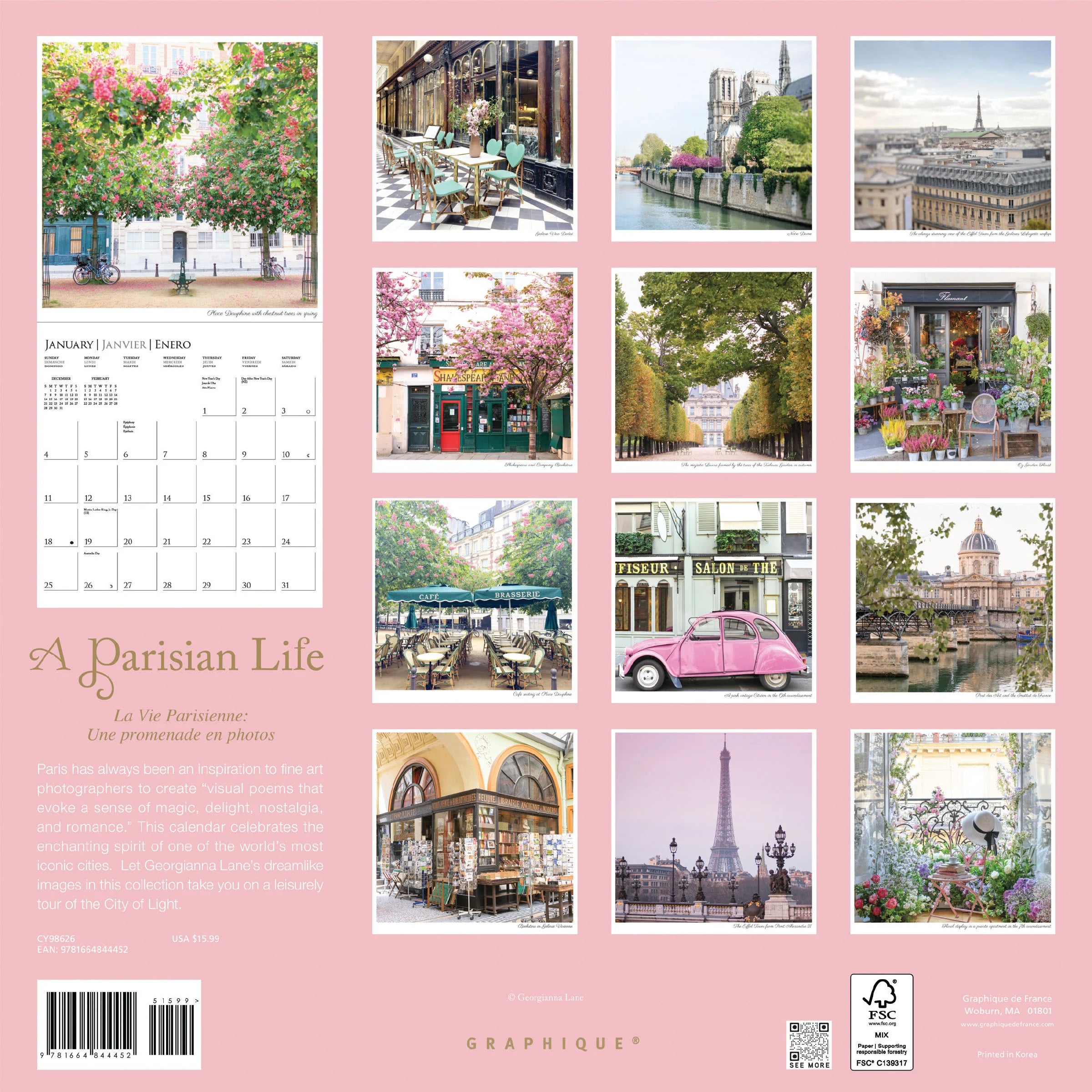 A Parisian Life 2026 Wall Calendar
