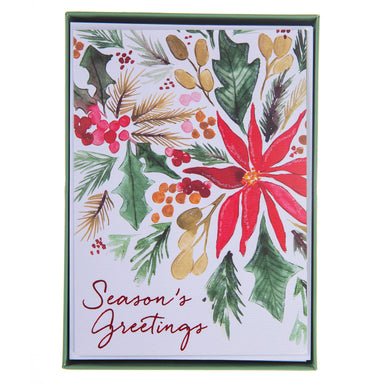 Poinsettia Large Boxed Holiday Cards    