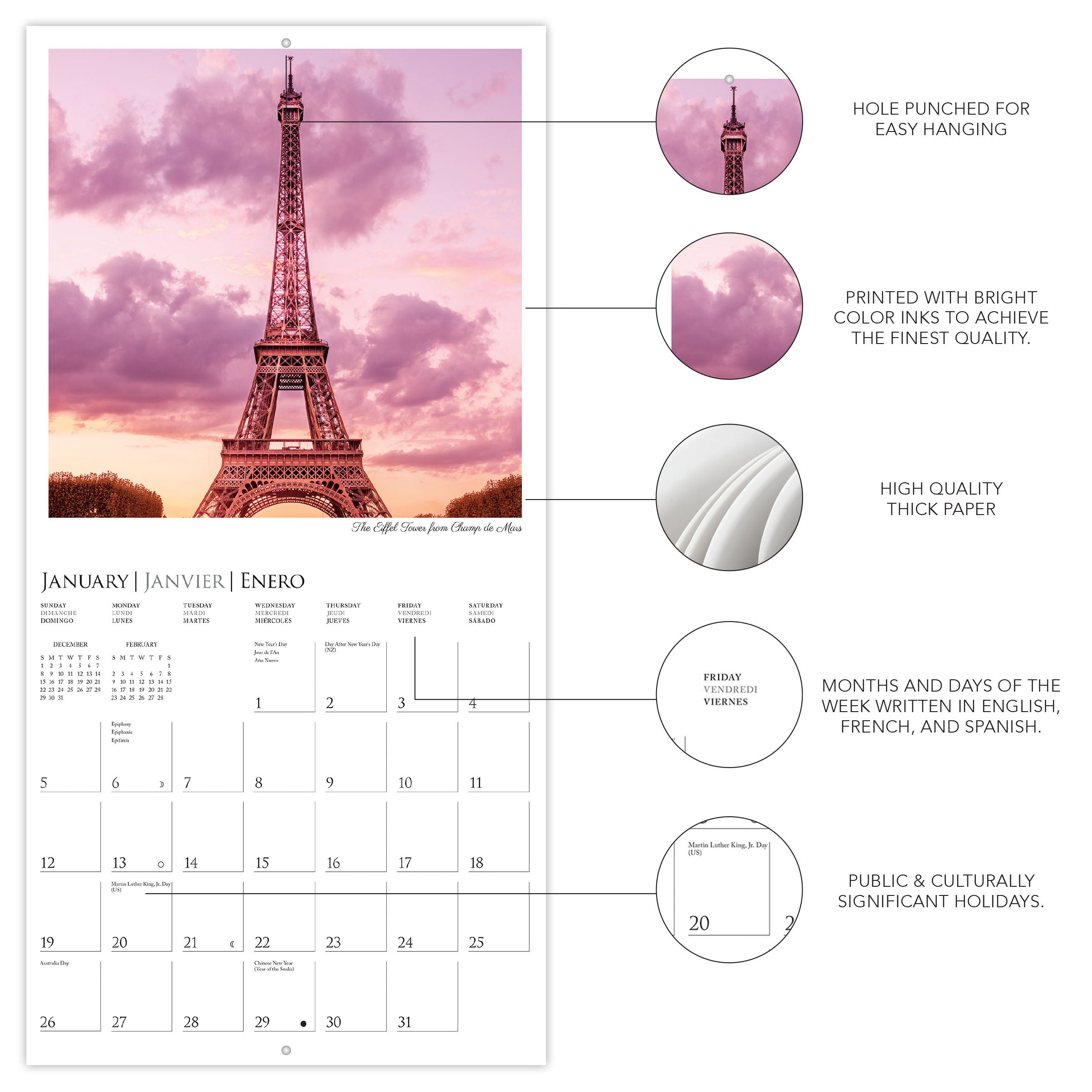 A Parisian Life 2025 Wall Calendar    