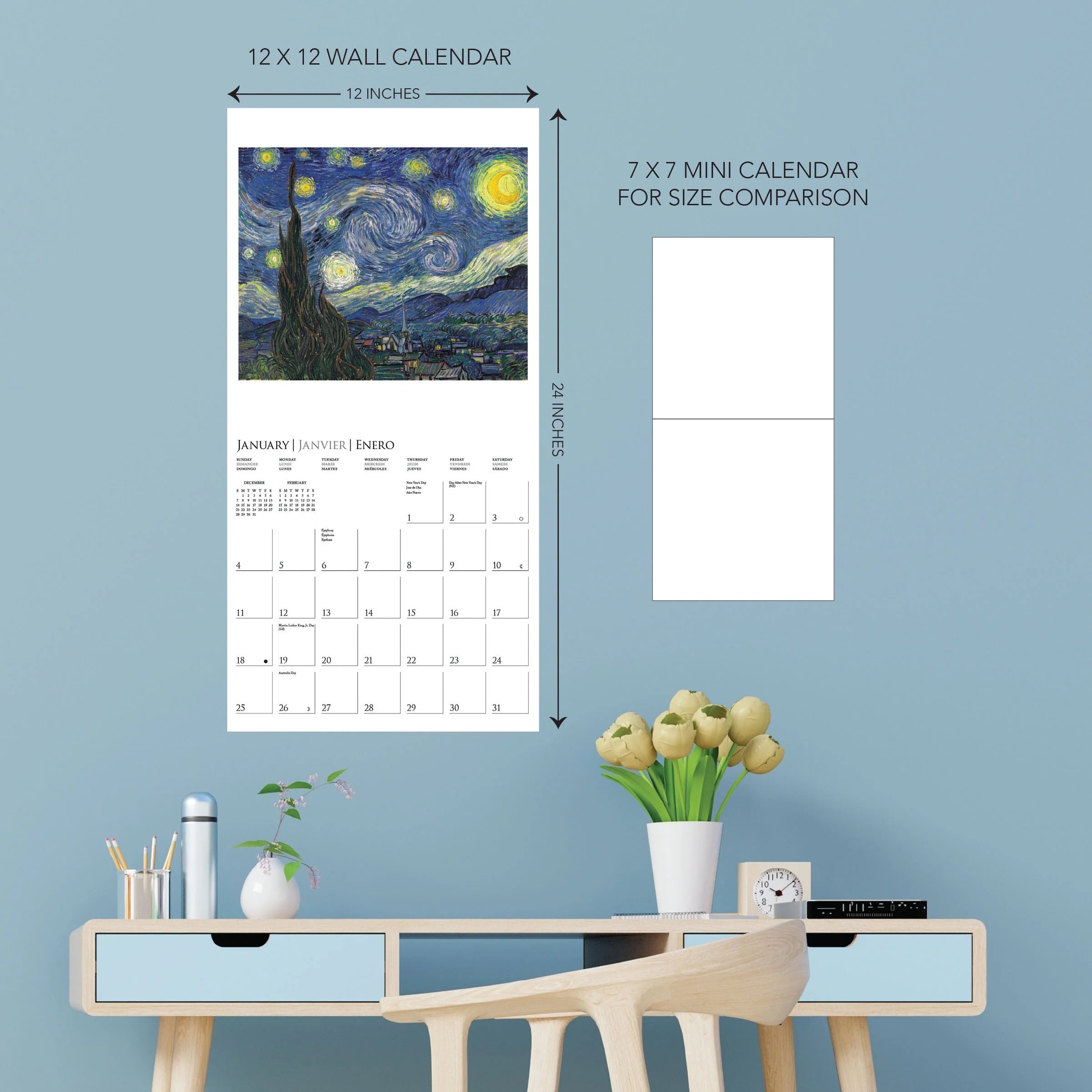 Van Gogh 2026 Wall Calendar