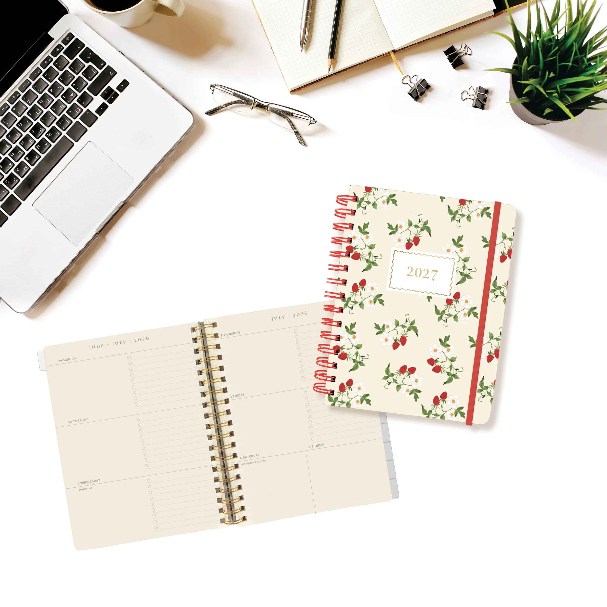GRPH Strawberries 2027 Spiral-Bound Engagement Calendar