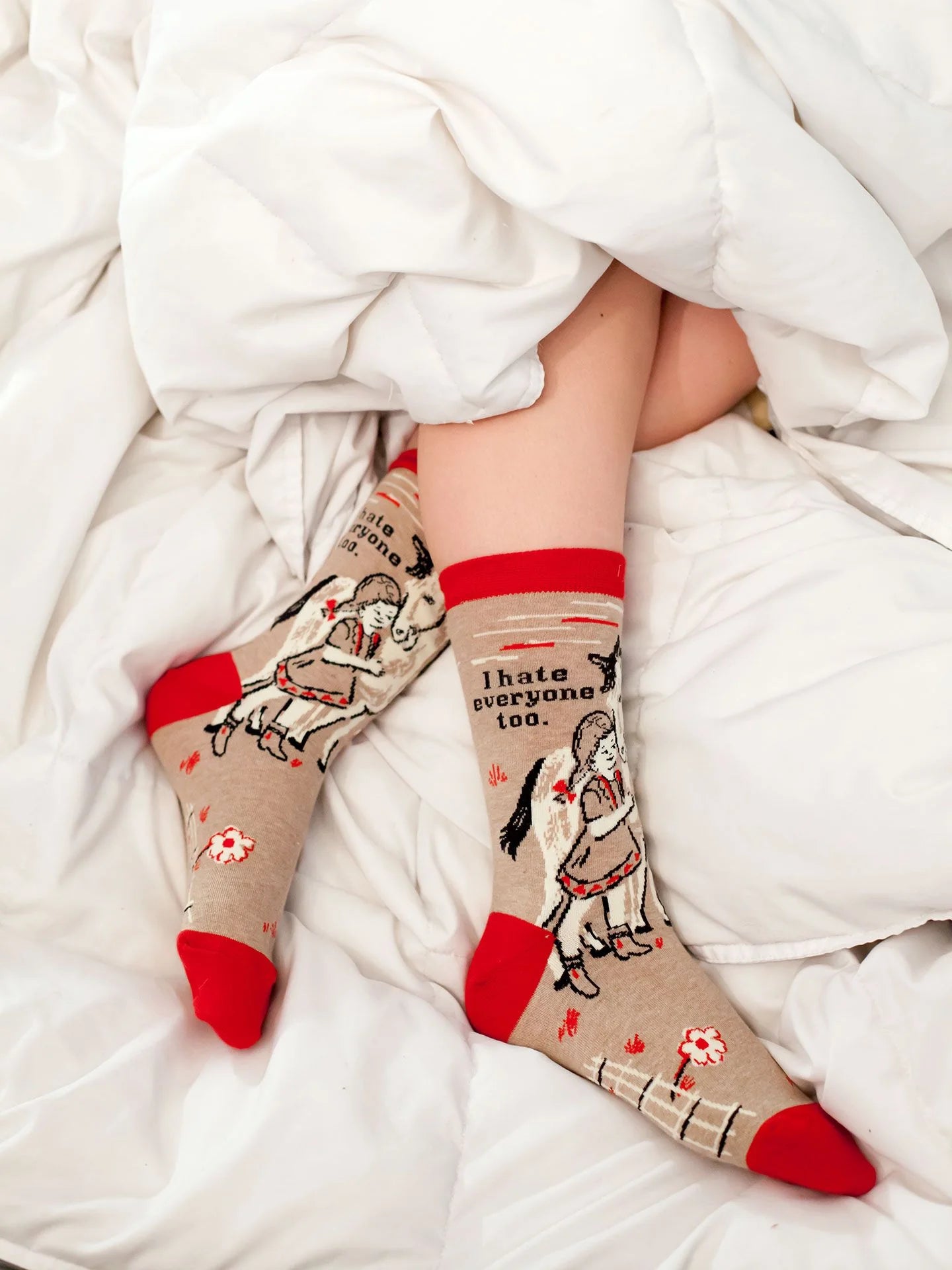 Blue Q Women's Crew Socks - I Hate Everyone Too