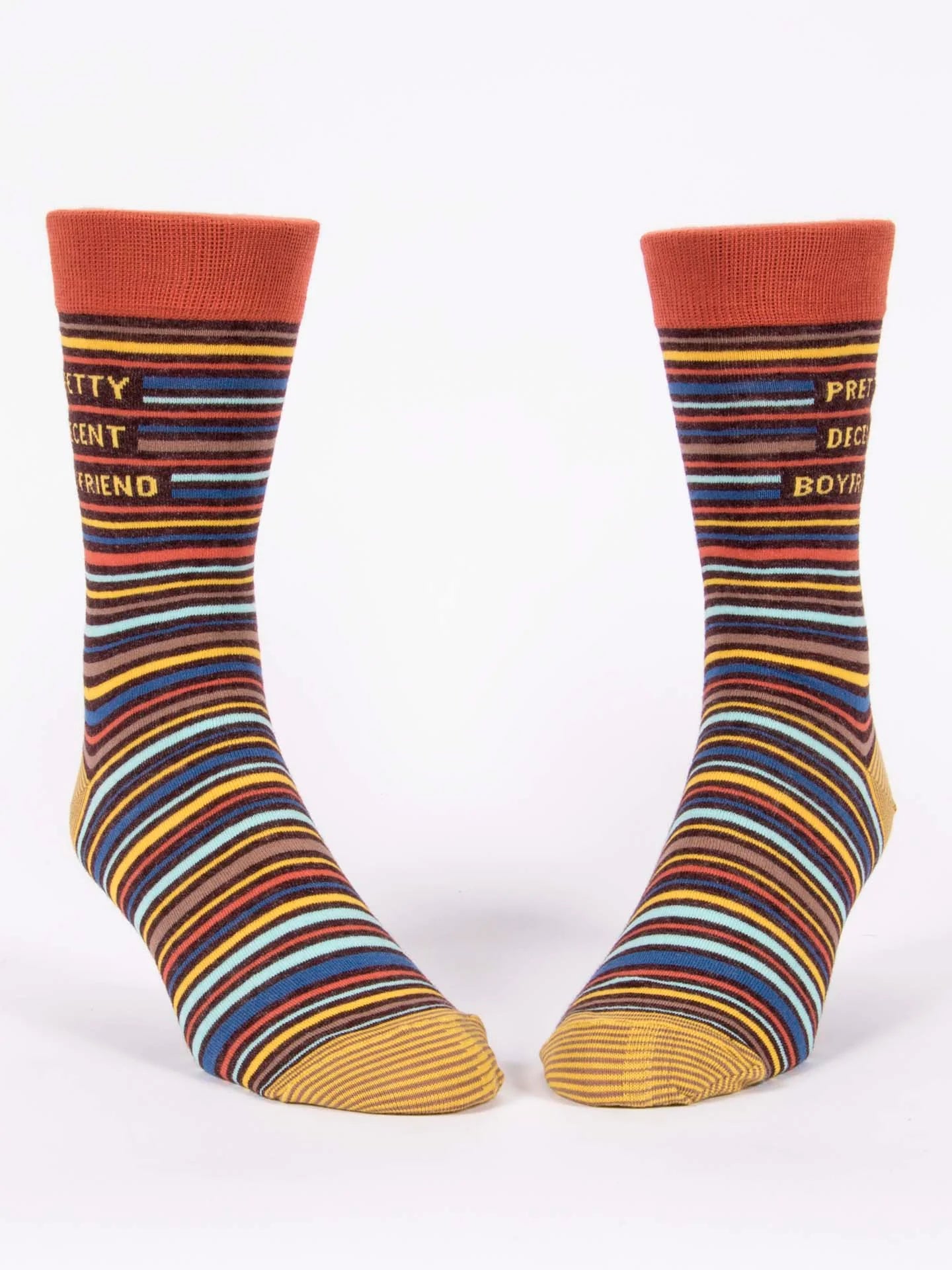 Blue Q Mens Crew Socks - Pretty Decent Boyfriend