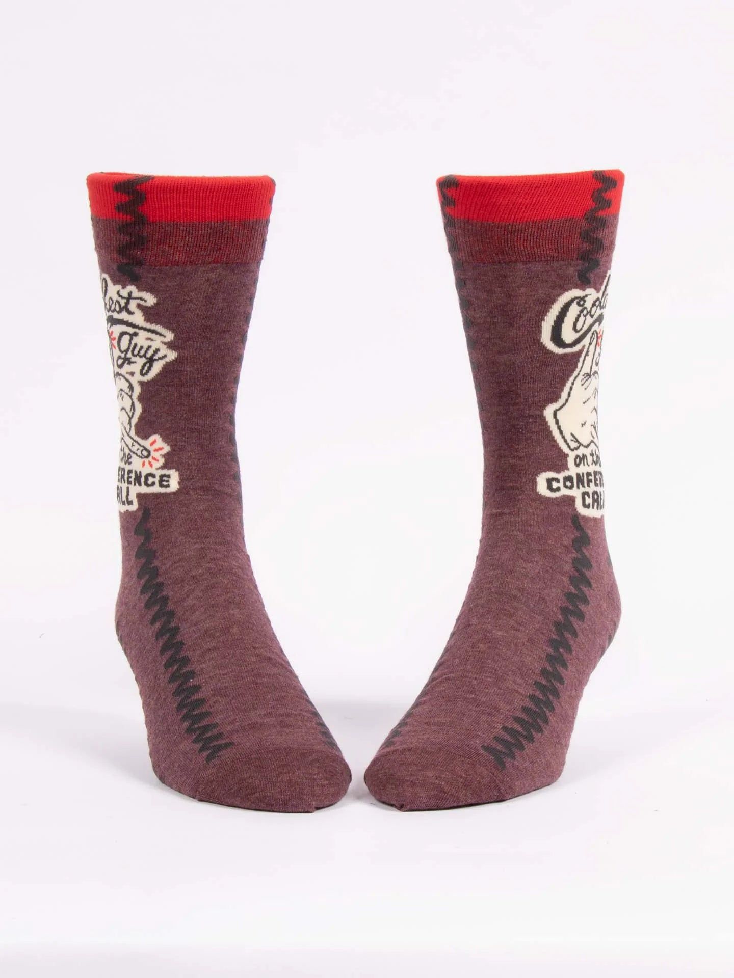 Blue Q Men's Crew Socks - Coolest Guy On The Conference Call