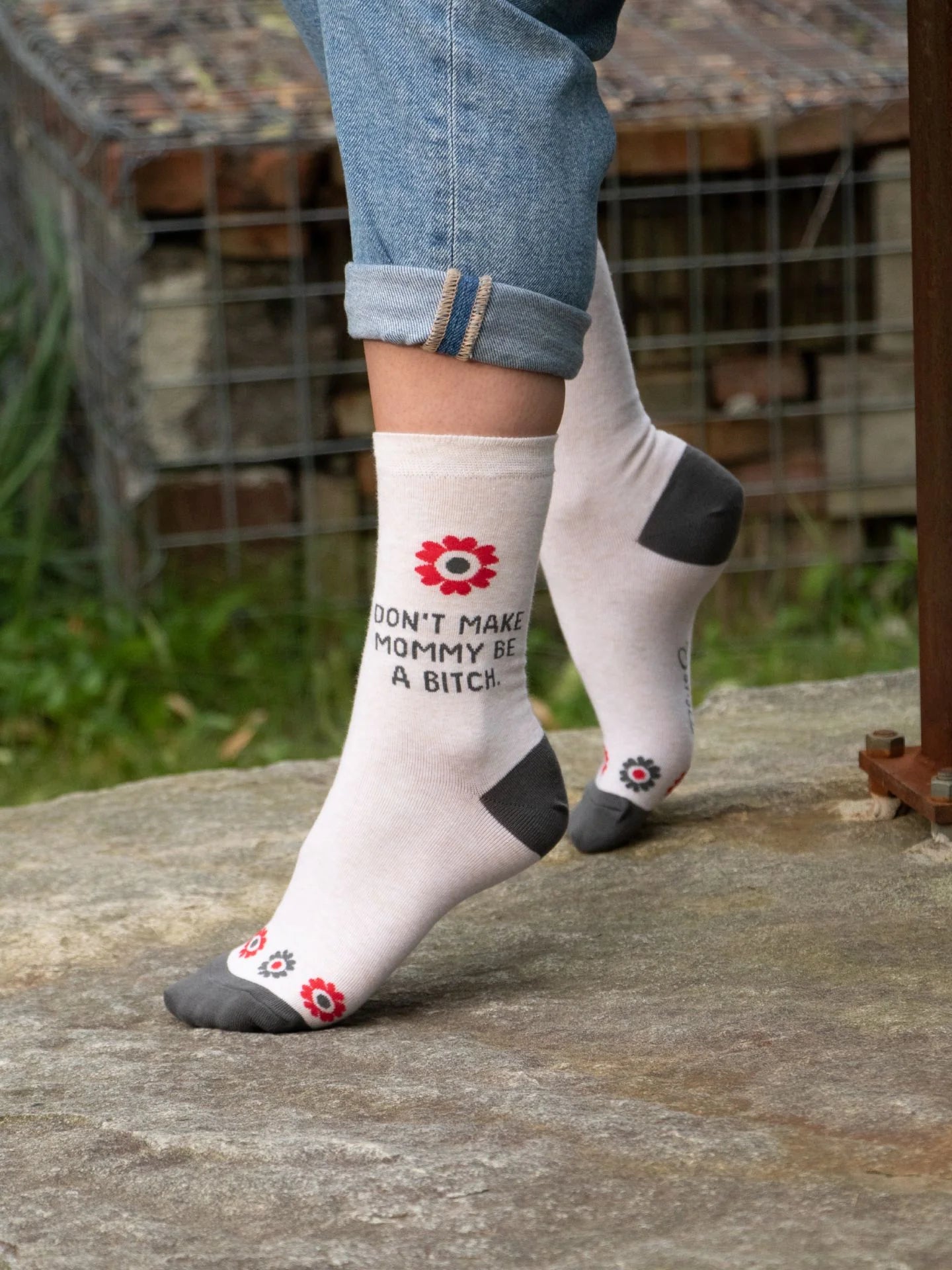 BLUQ Don't Make Mommy Be A Bitch Women's Crew Socks