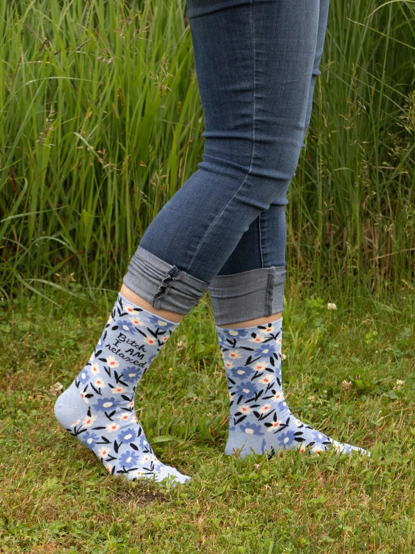 BLUQ Bitch I AM Relaxed Women's Crew Socks