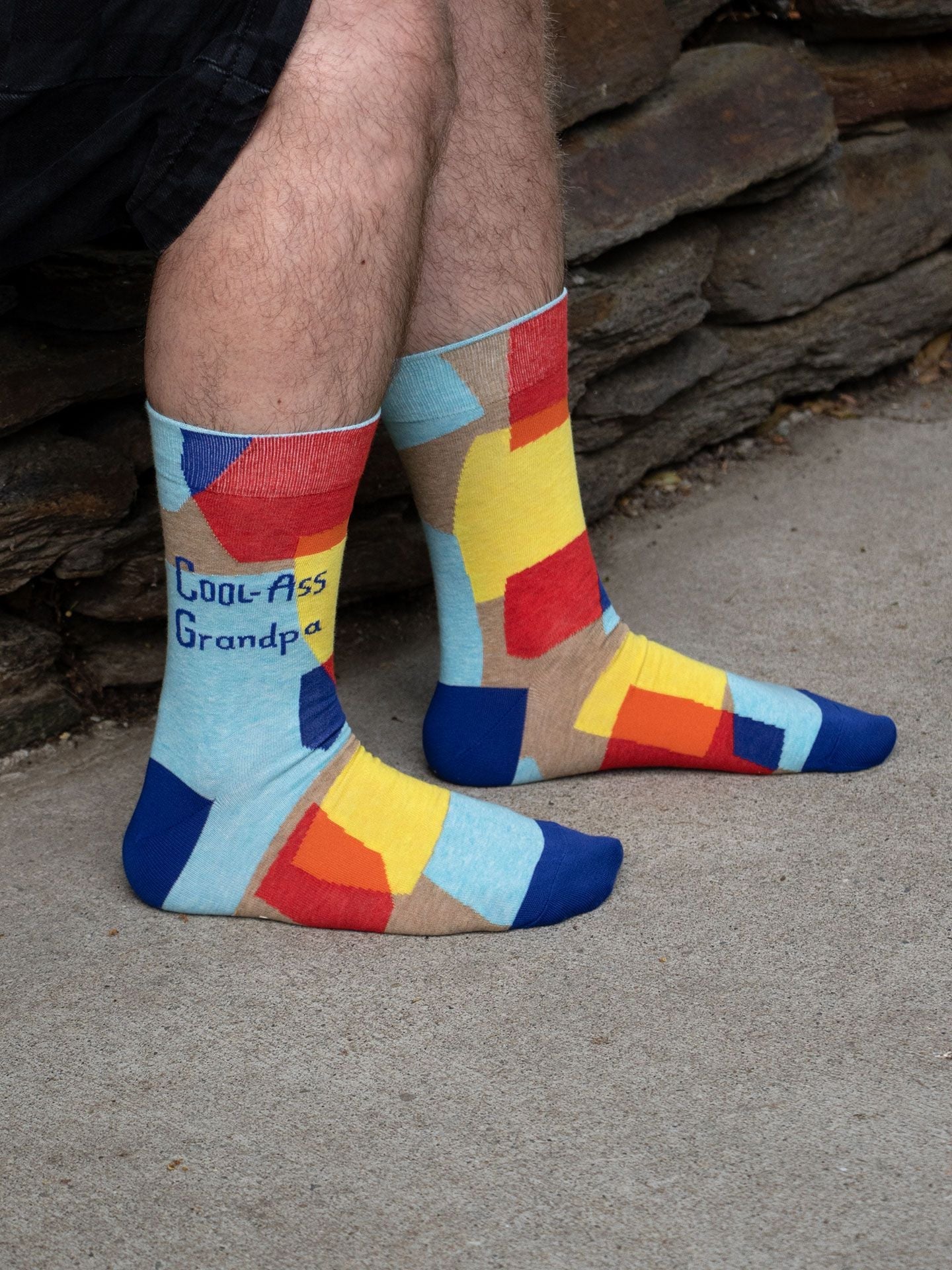 BLUQ Cool-Ass Grandpa Men's Crew Socks