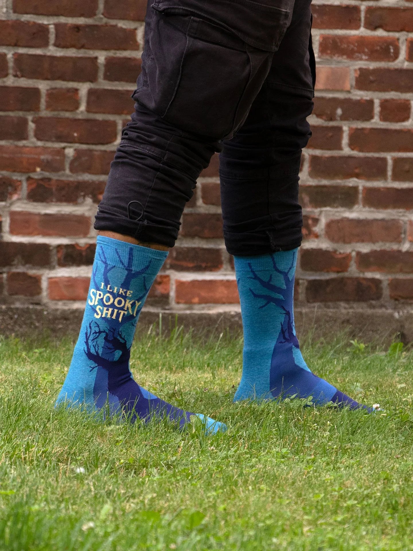 BLUQ I Like Spooky Shit Men's Crew Socks