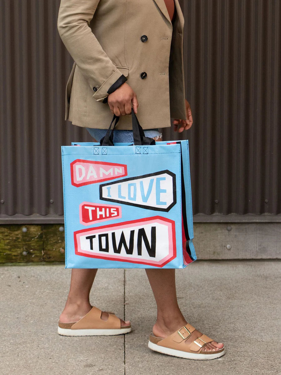 Blue Q Shopper Tote - Damn I Love This Town