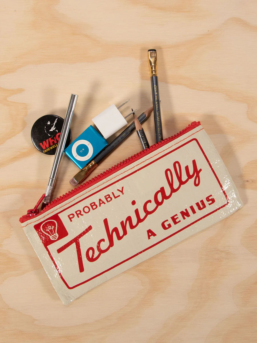 Blue Q Pencil Case - Probably Technically A Genius