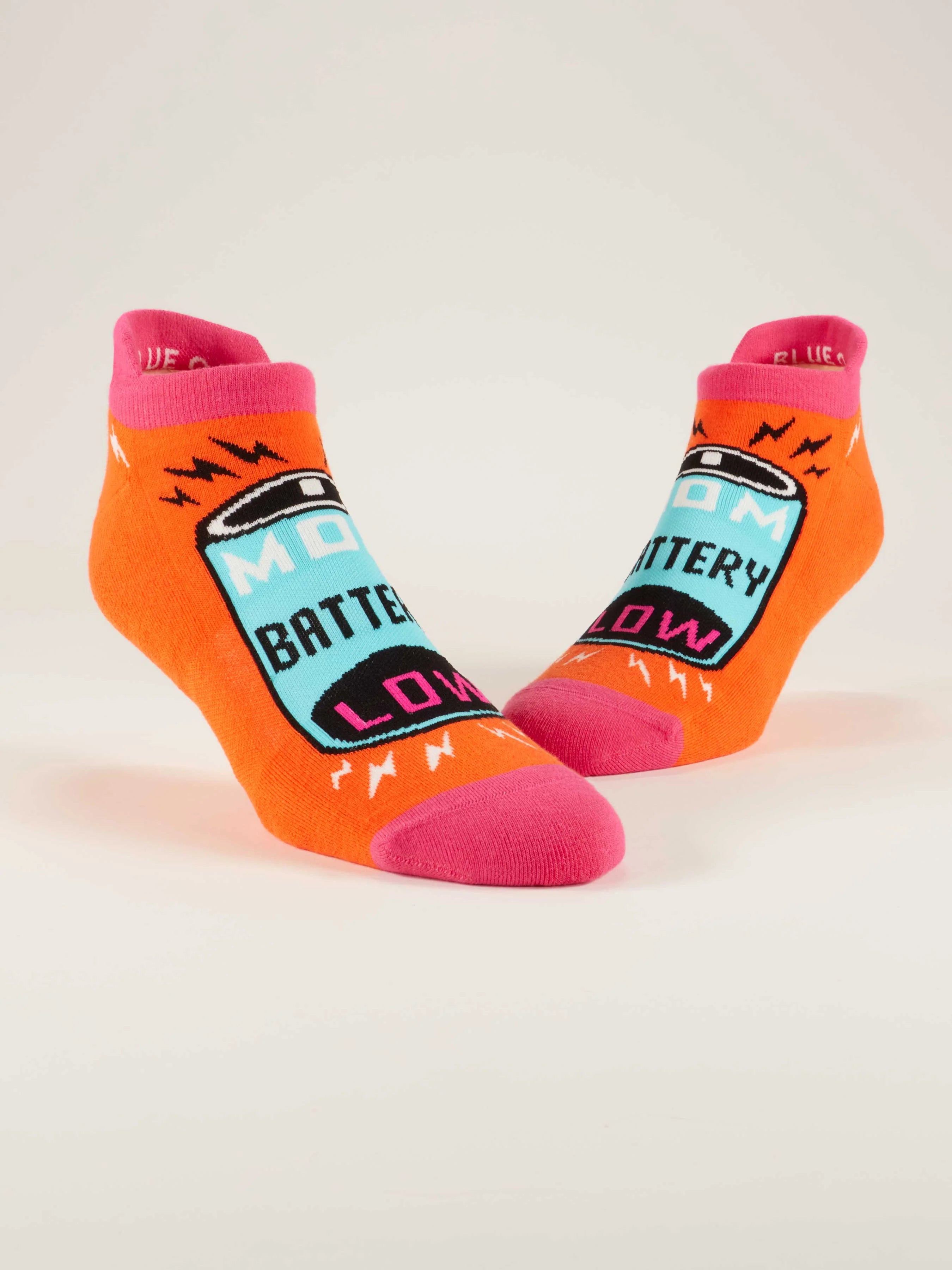 BLUQ Mom Battery Low Sneaker Socks (L/XL)