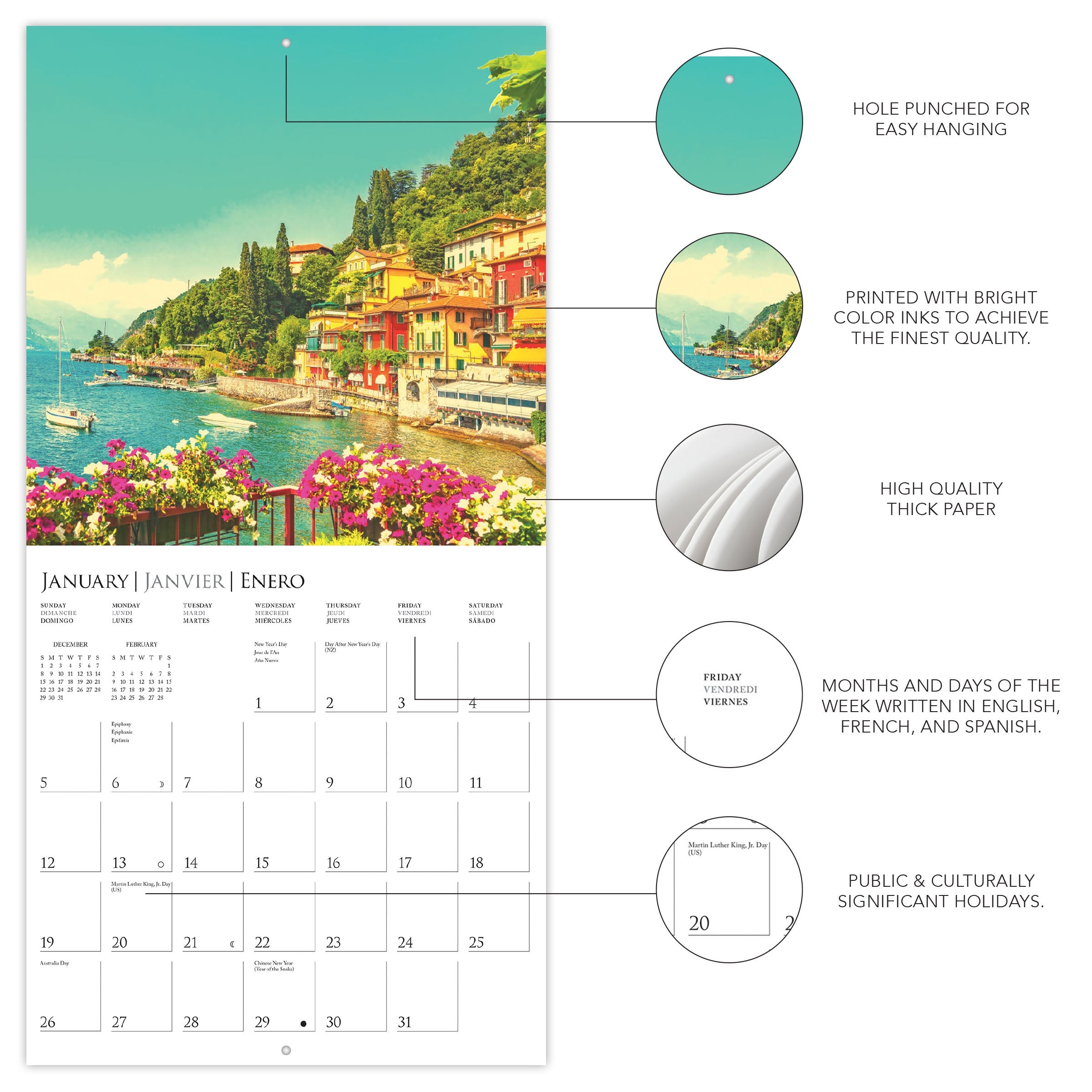 Italia 2025 Wall Calendar    