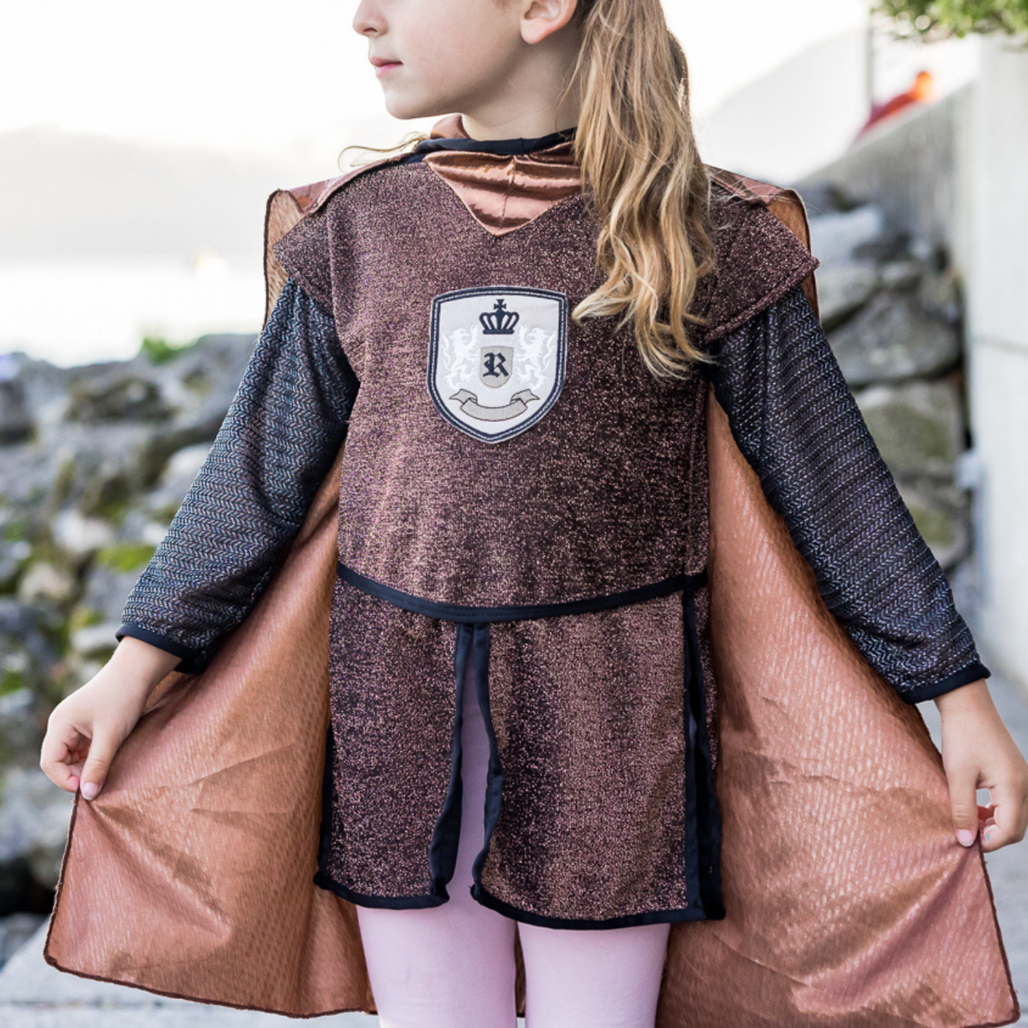 Brilliant Copper Knight Tunic with Cape - Size 5-6