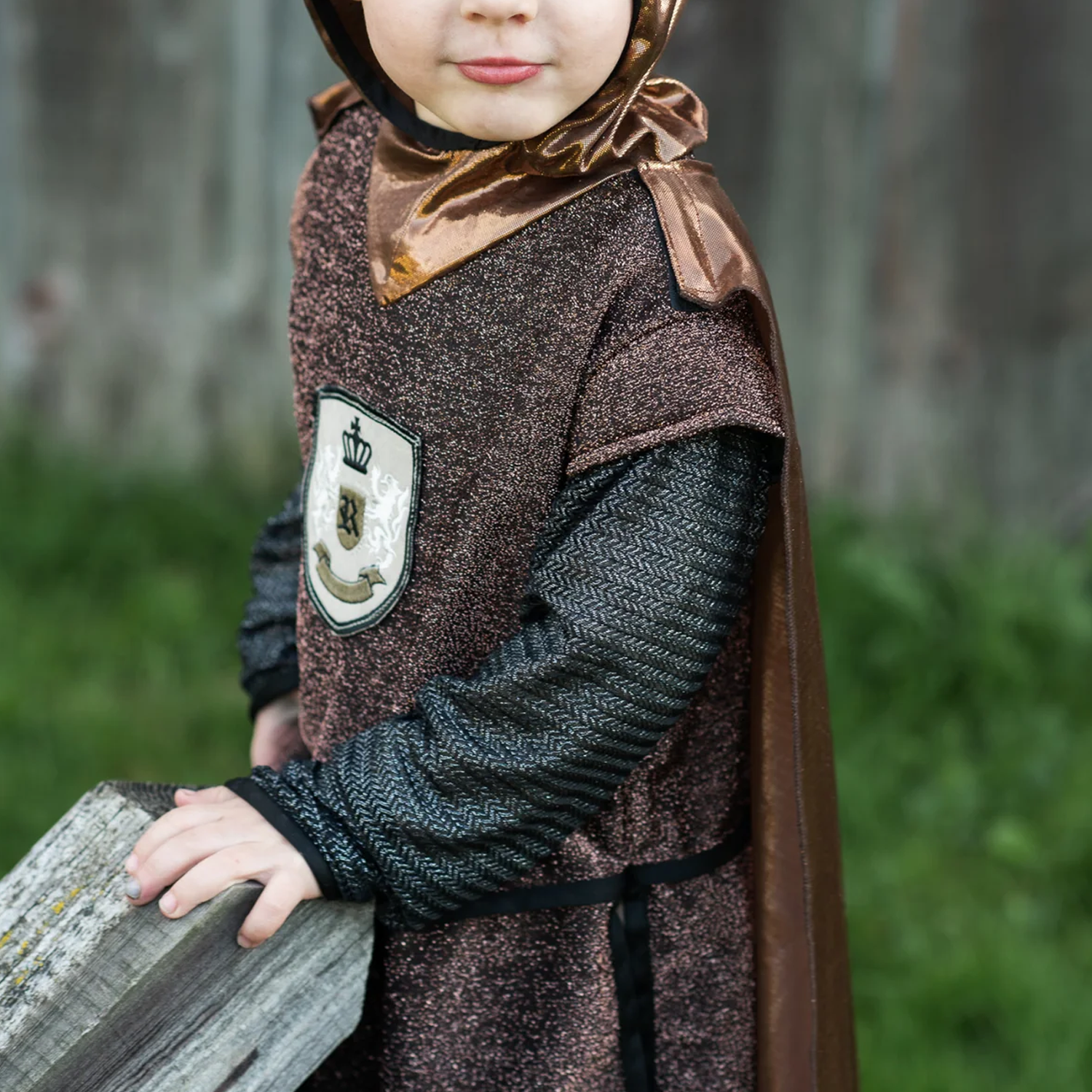 Brilliant Copper Knight Tunic with Cape - Size 5-6