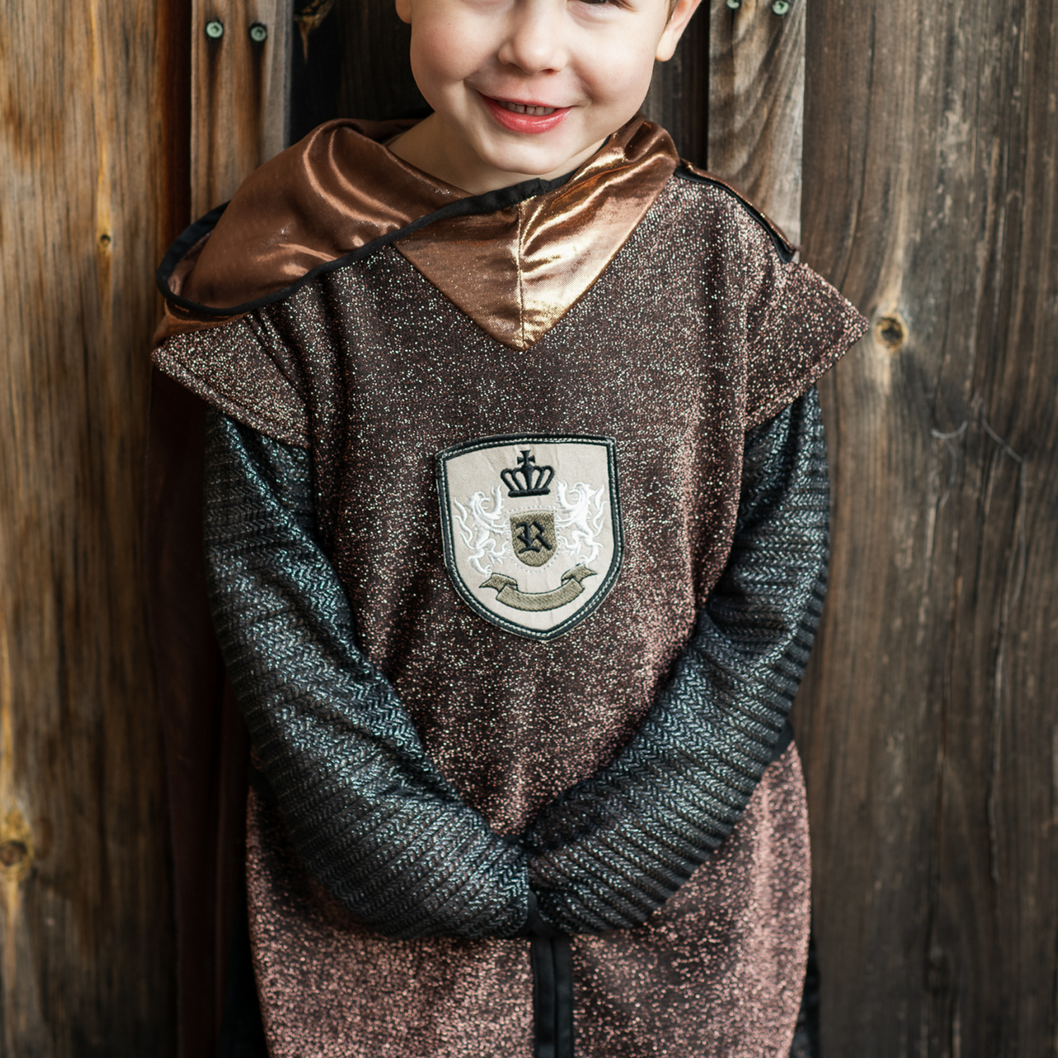 Brilliant Copper Knight Tunic with Cape - Size 5-6