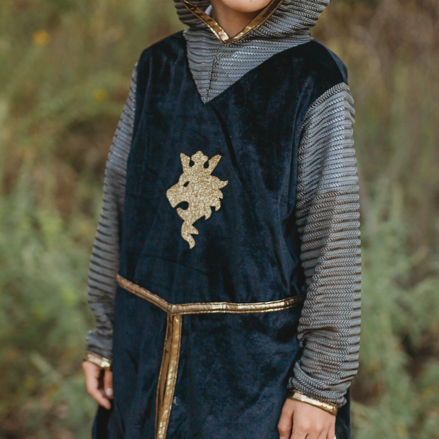Gold Knight Set With Tunic, Cape and Crown - Size 5-6
