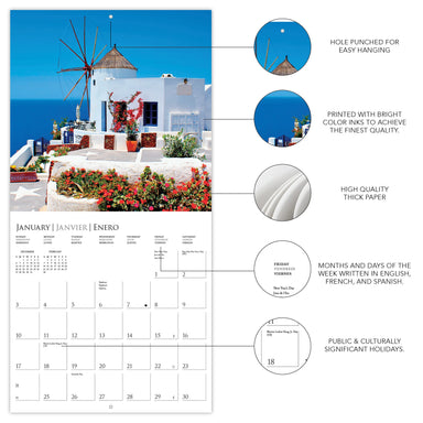 GRPH Greek Isles 2027 Mini Wall Calendar