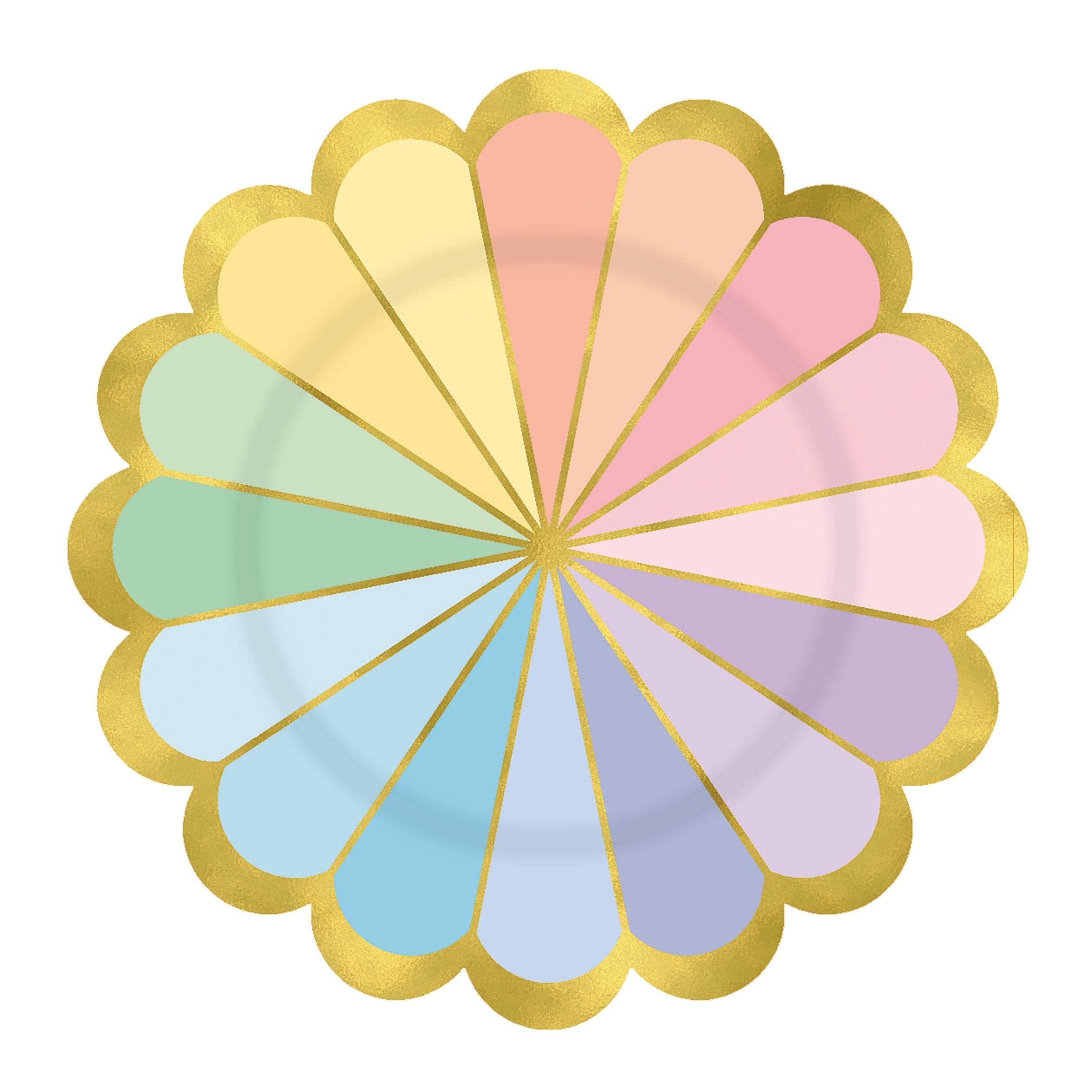 DD PLATE SM PASTEL PINWHEEL