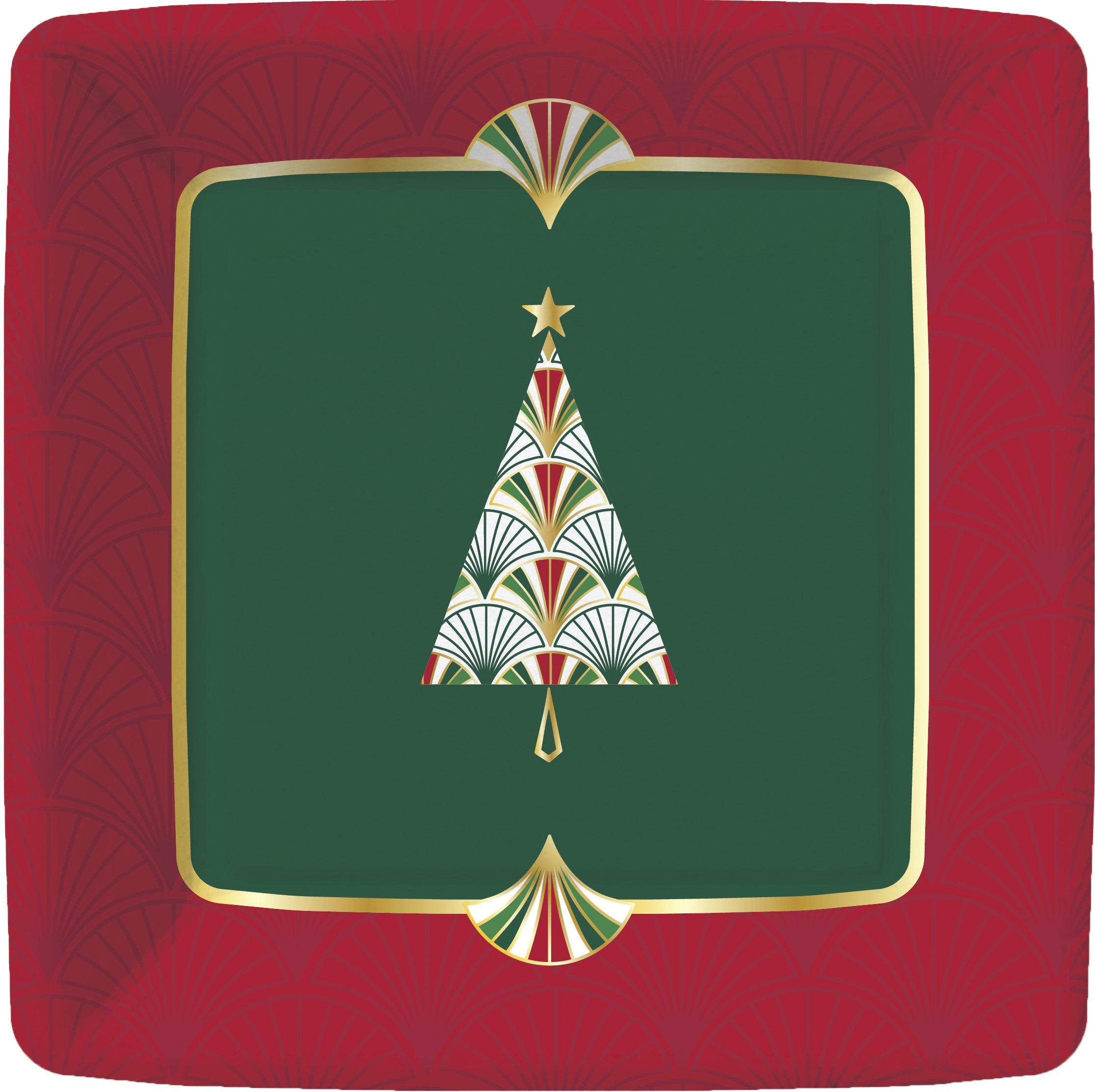 Deco Tree Holiday Dessert Plates
