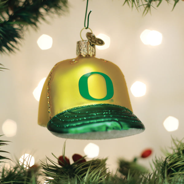 Old World Christmas Oregon Baseball Cap Ornament    