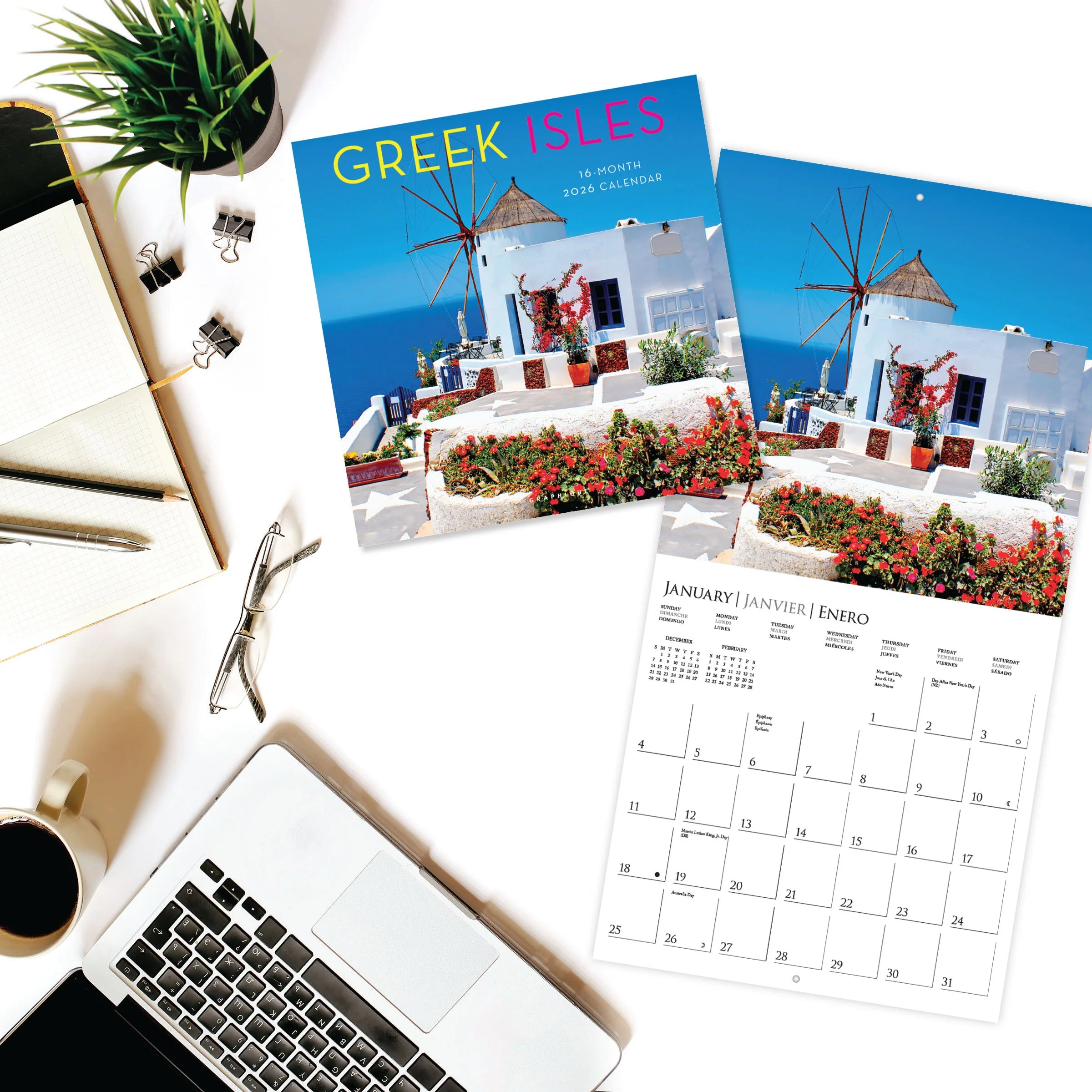 Greek Isles 2026 Wall Calendar
