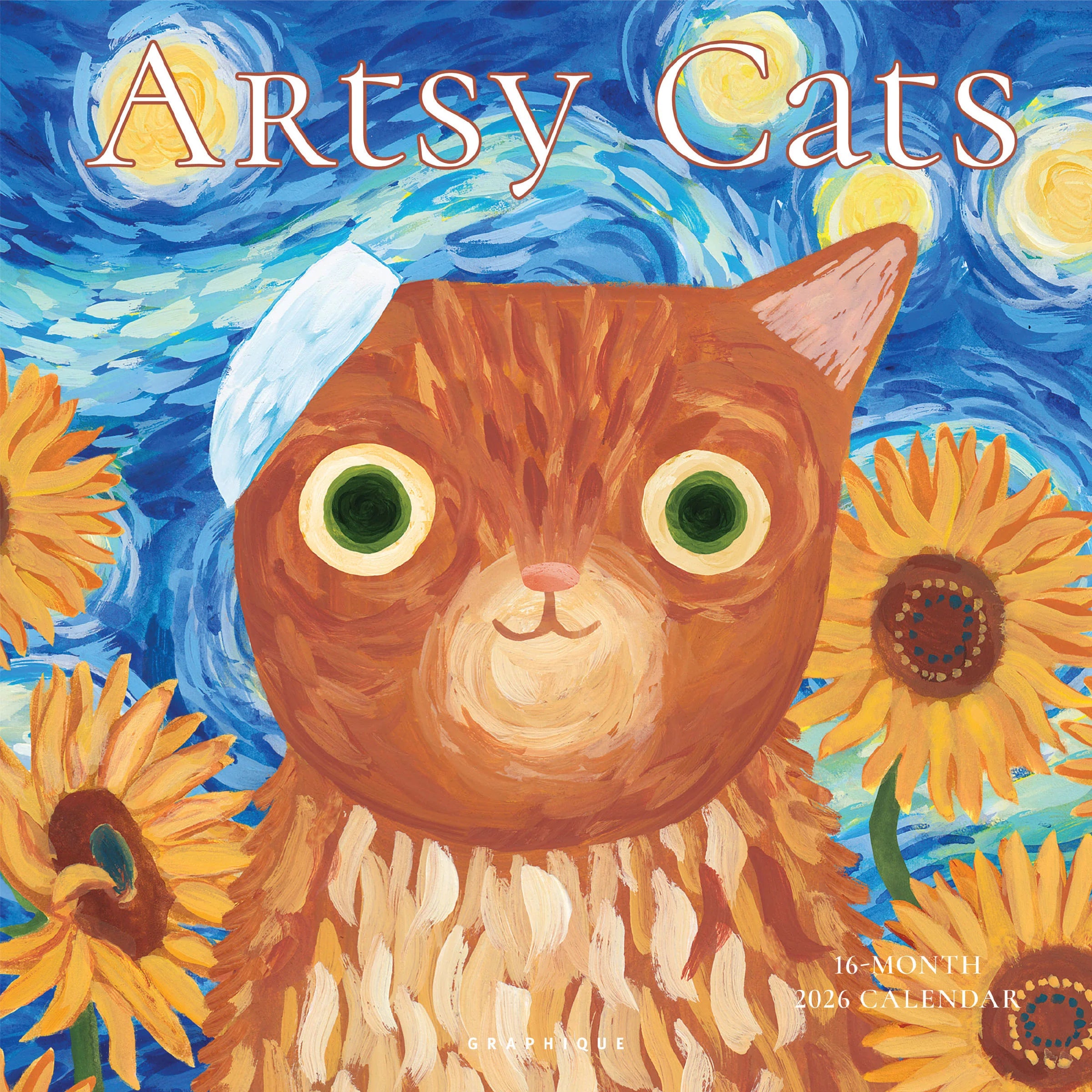 Artsy Cats 2026 Wall Calendar