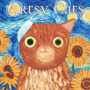 Artsy Cats 2026 Wall Calendar