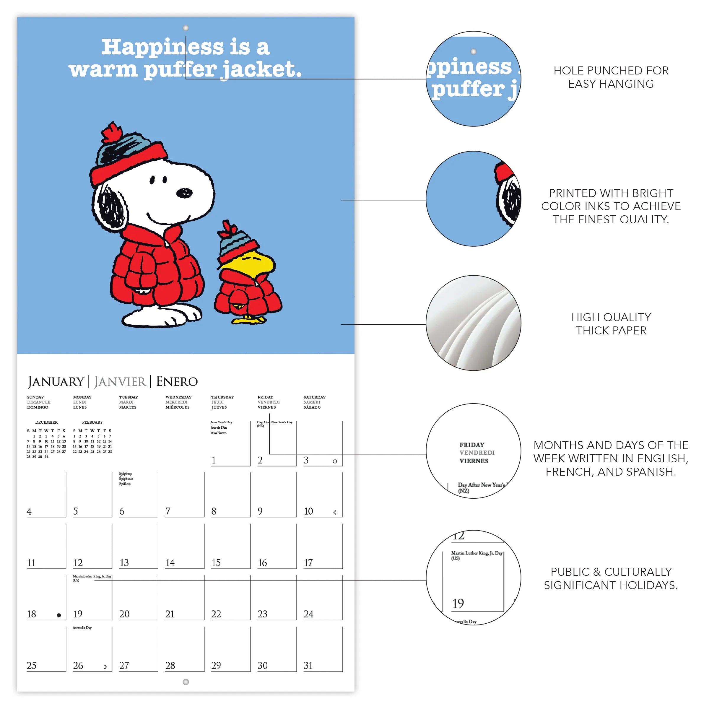 Peanuts 2026 Wall Calendar