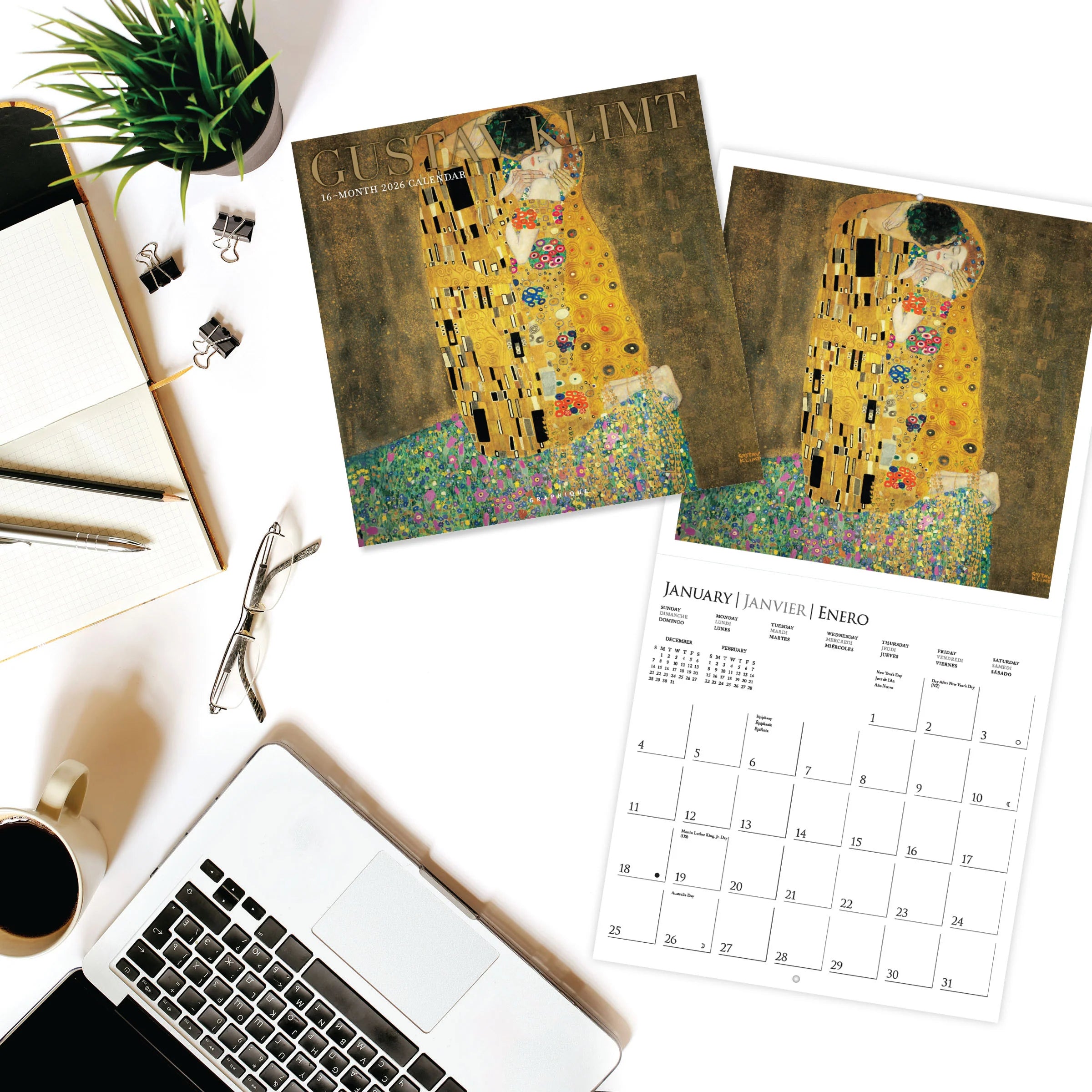Gustav Klimt 2026 Wall Calendar