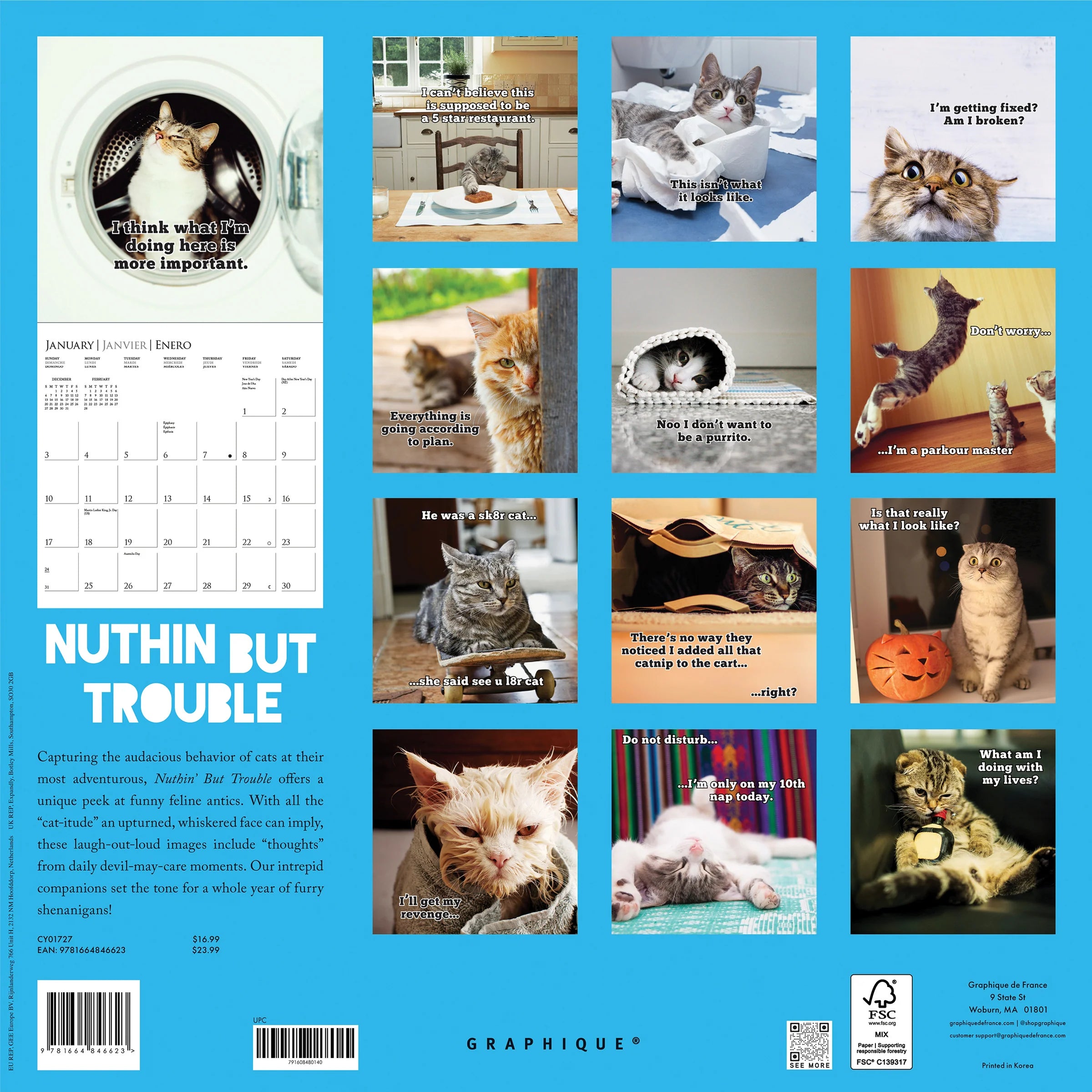 GRPH Nuthin' But Trouble 2027 Wall Calendar