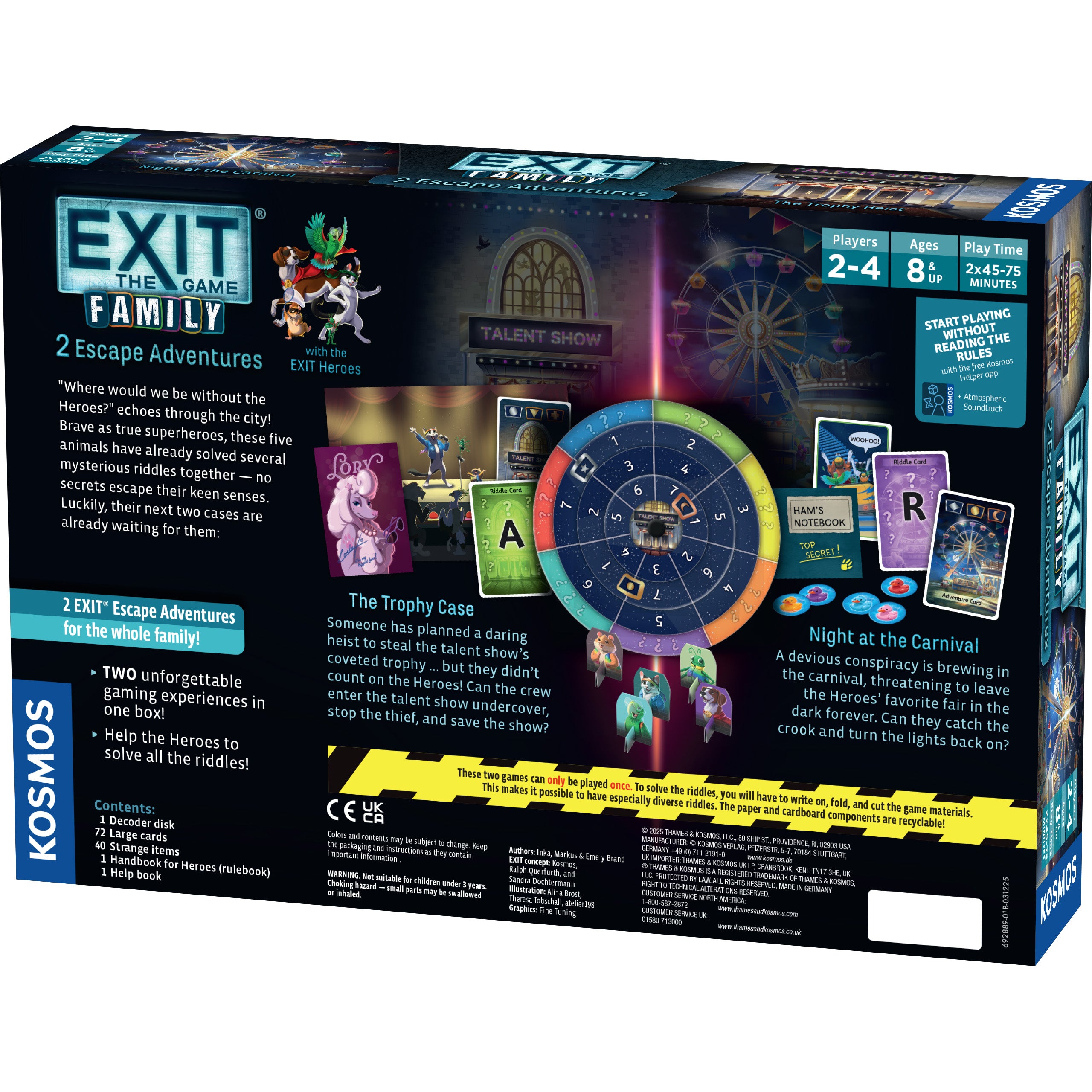 EXIT: The Game Family - 2 Escape Adventures - The Trophy Case, Night at the Carnival