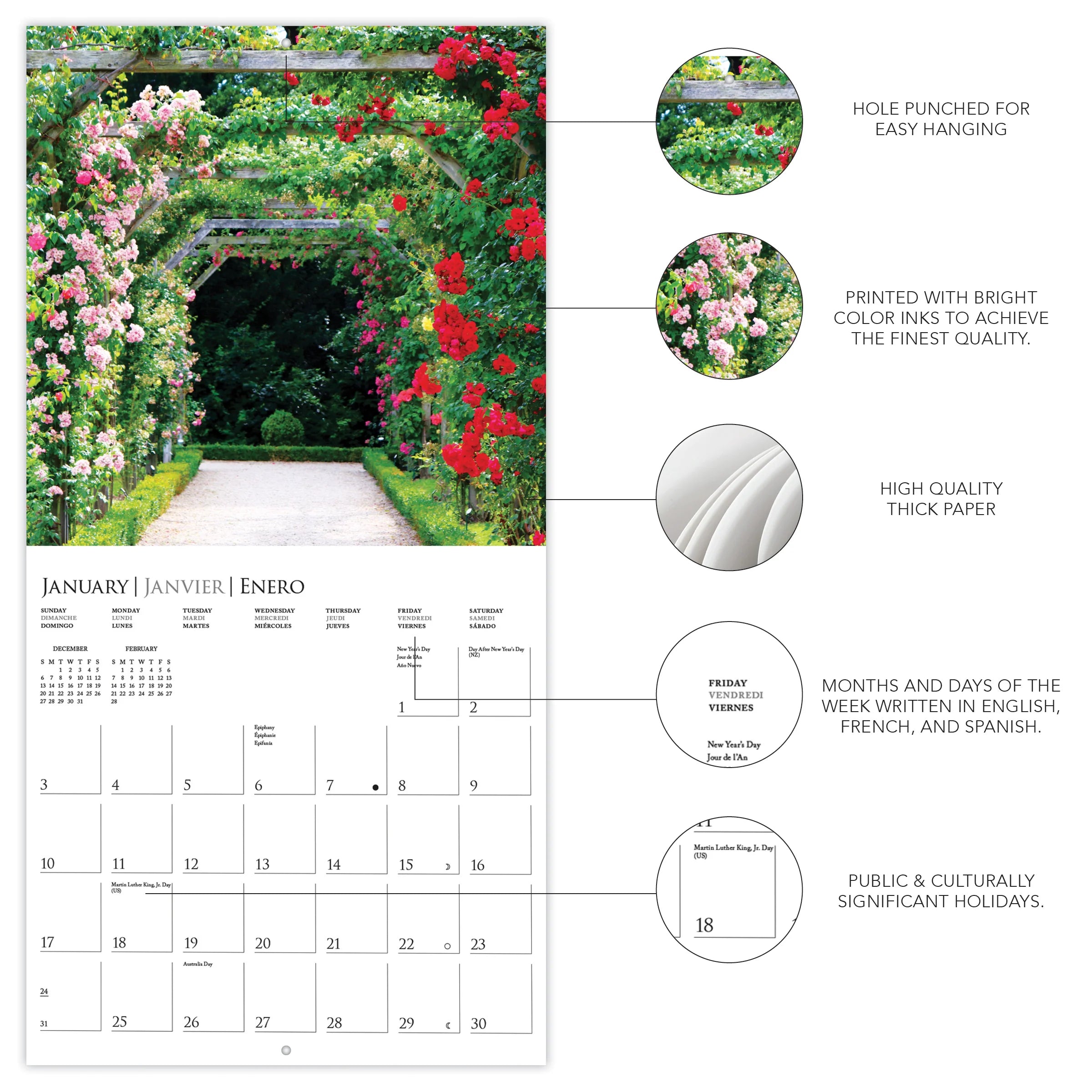 GRPH In the Garden 2027 Wall Calendar