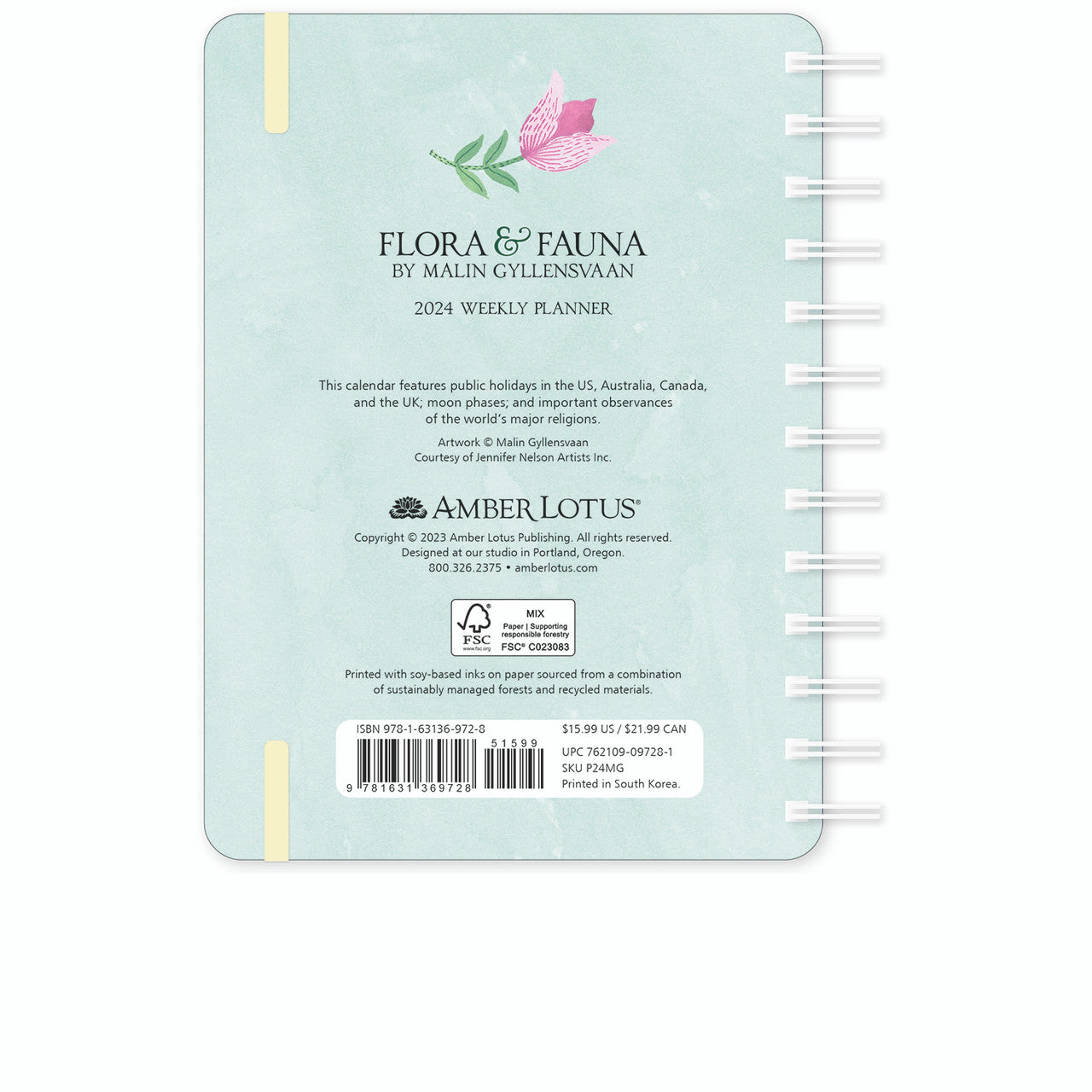 Flora & Fauna 2024 Weekly Planner    