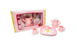 Jack Rabbit Pink Silicone Tea Set: Flower Power