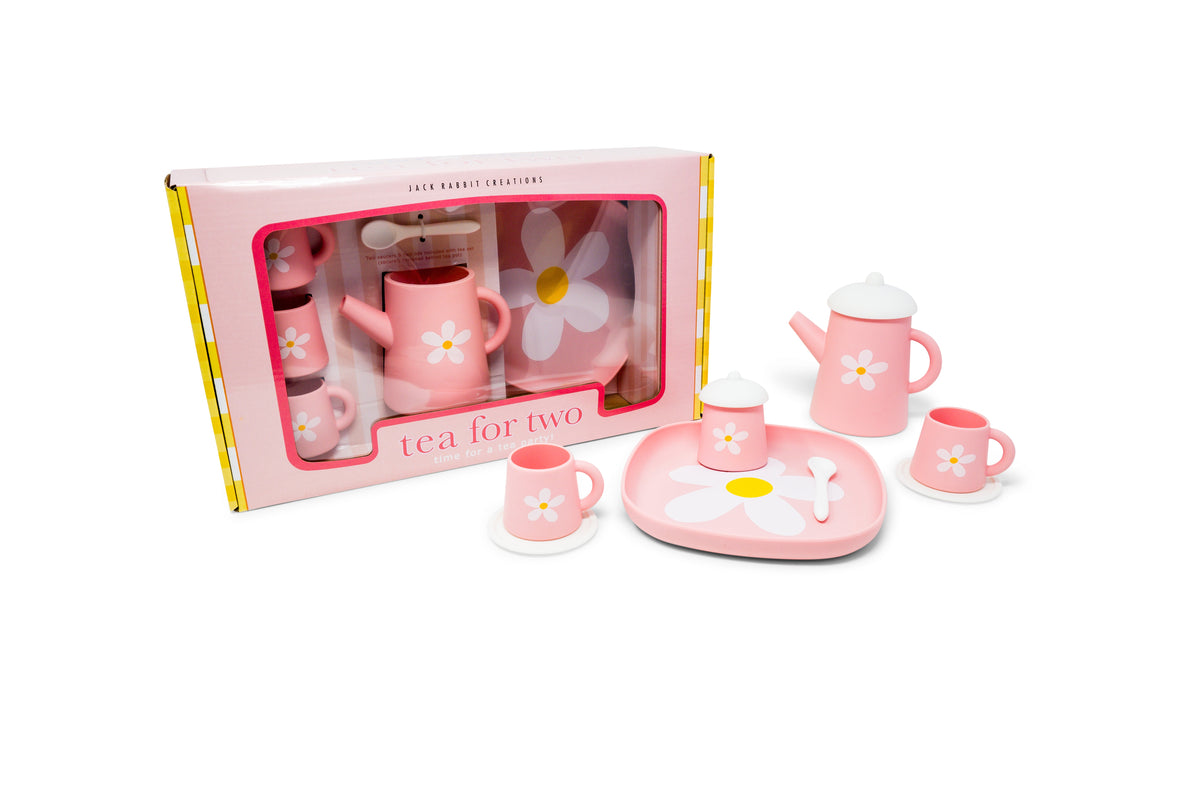 Jack Rabbit Pink Silicone Tea Set: Flower Power — Bird in Hand