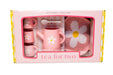 Jack Rabbit Pink Silicone Tea Set: Flower Power