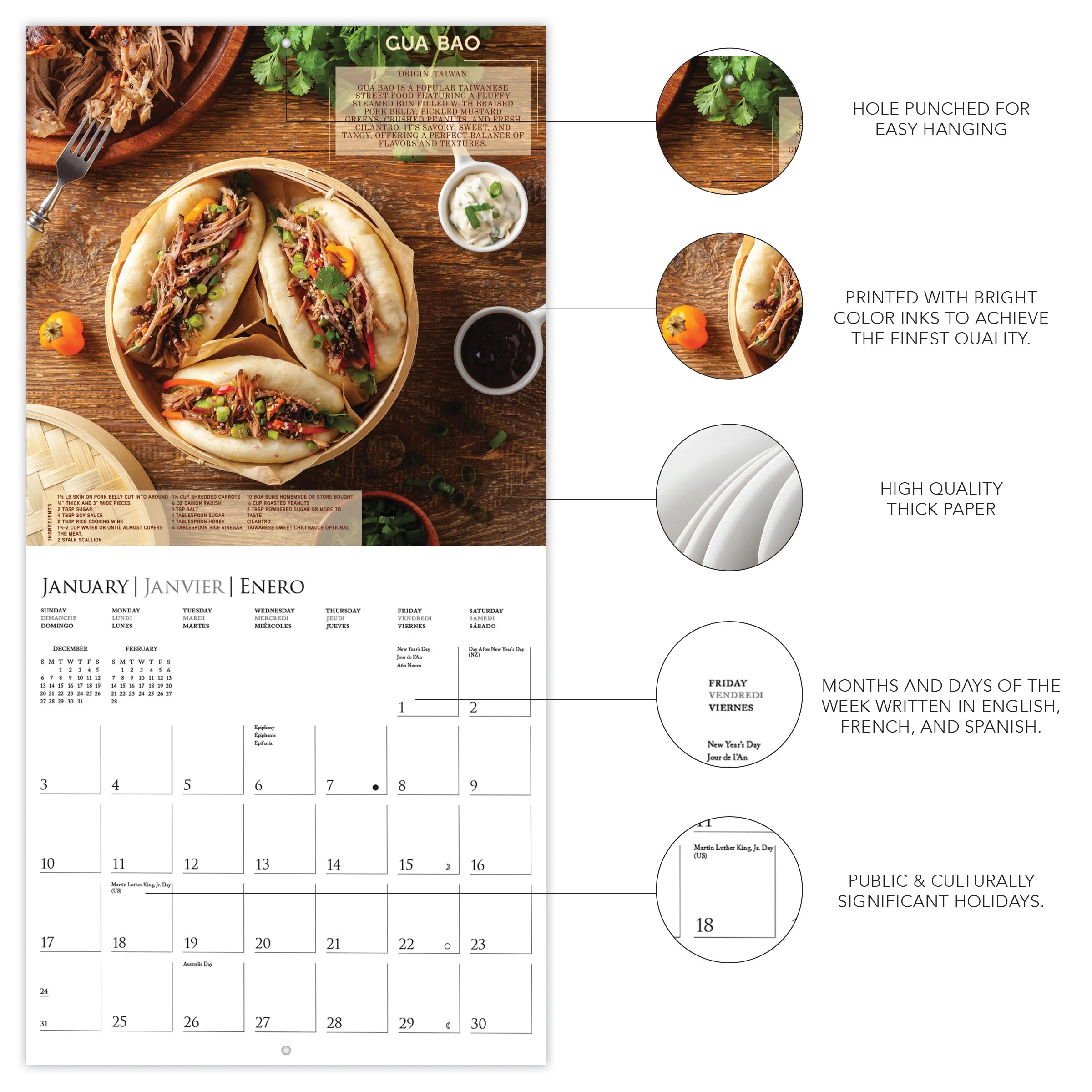 GRPH Foodie Adventures 2027 Wall Calendar